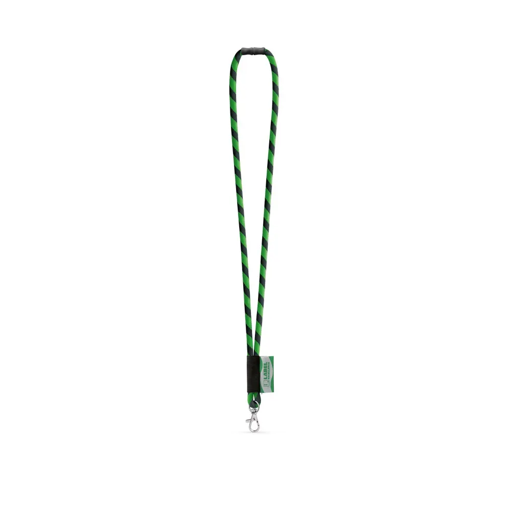 WISBECH. SET Lanyard TUBE Long (Ø 7 mm) con mosquetón de gatillo de 9 mm y cierre de seguridad de Ø 7 mm