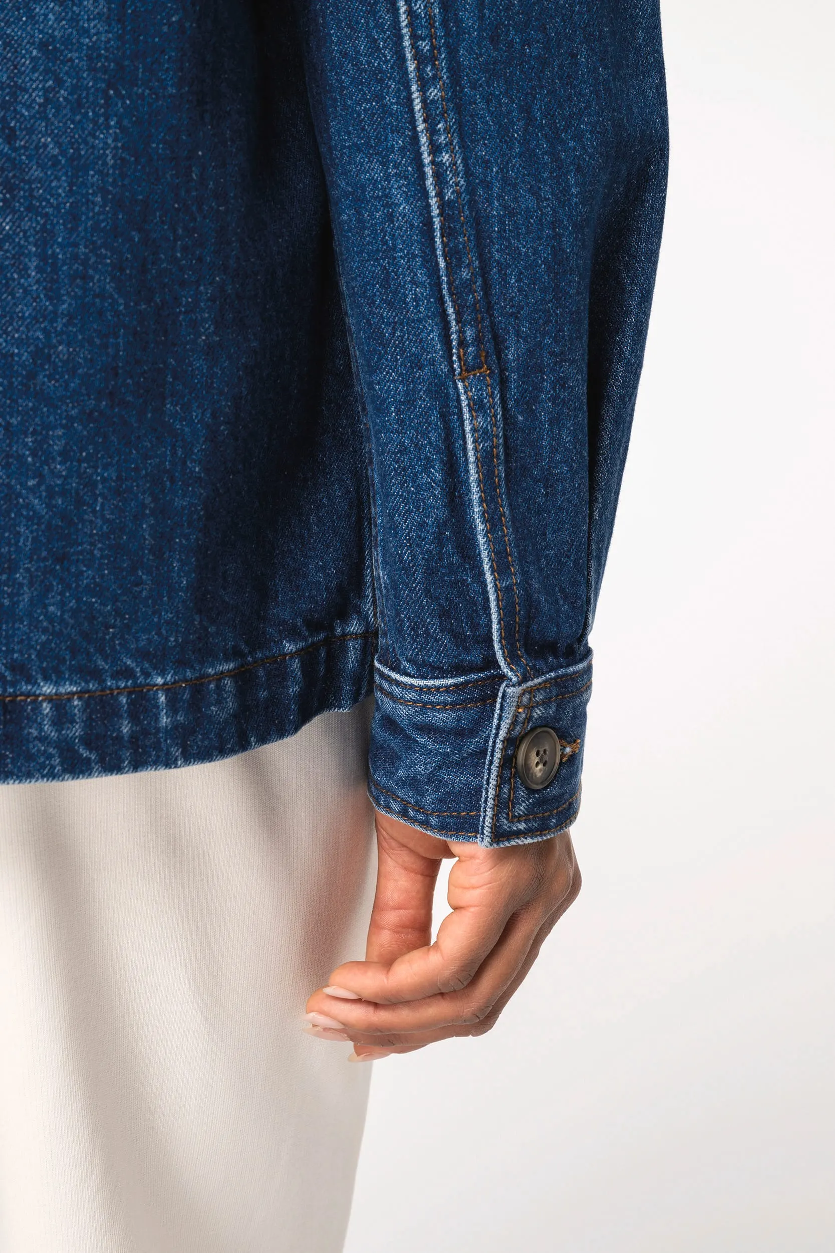 Chaqueta vaquera ecorresponsable de hombros caídos unisex