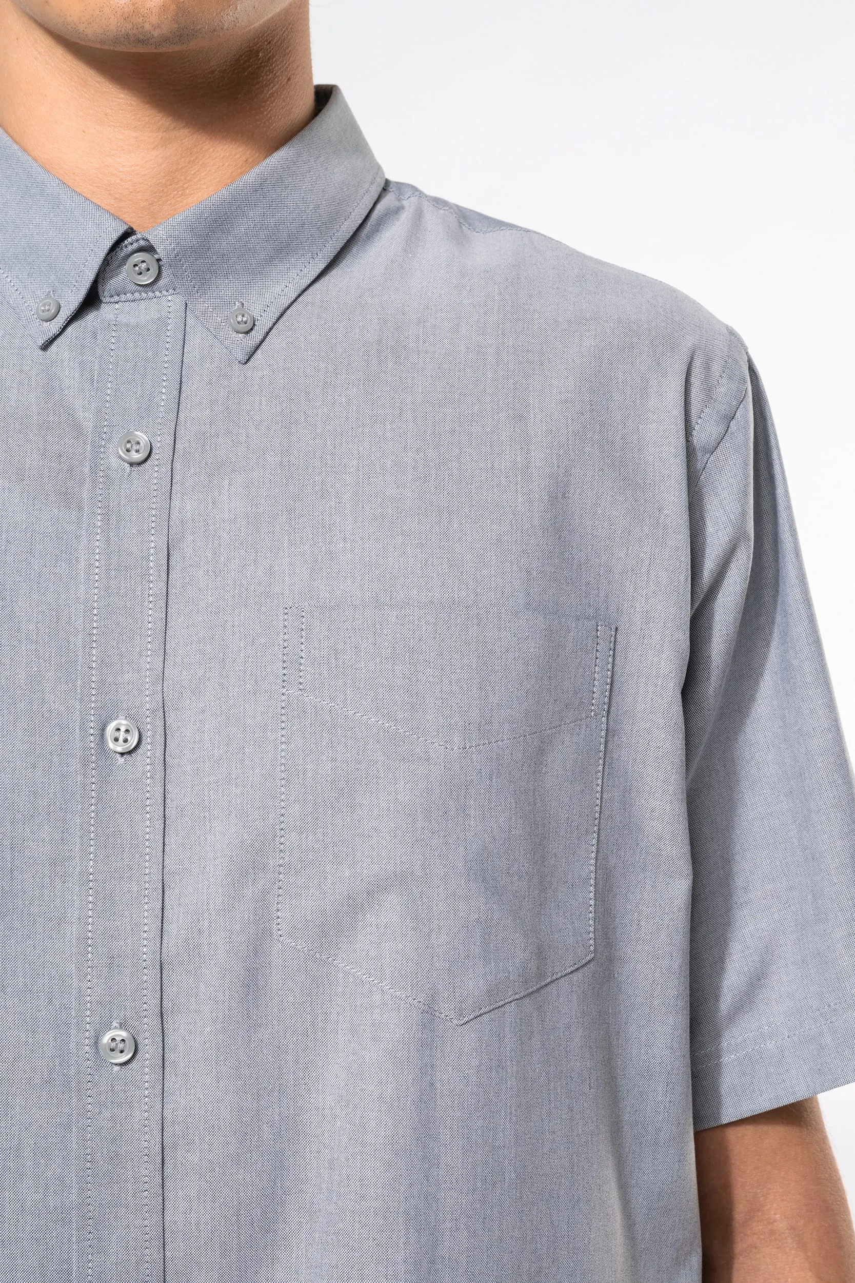 Camisa oxford manga corta hombre
