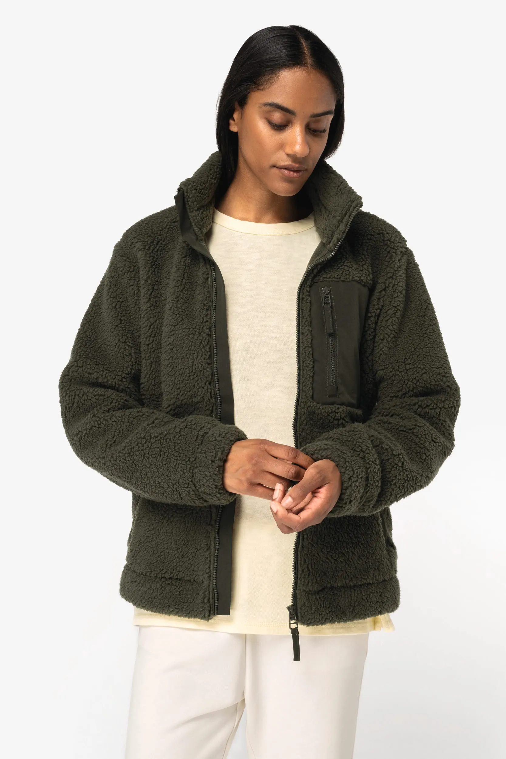 Chaqueta ecorresponsable de sherpa unisex