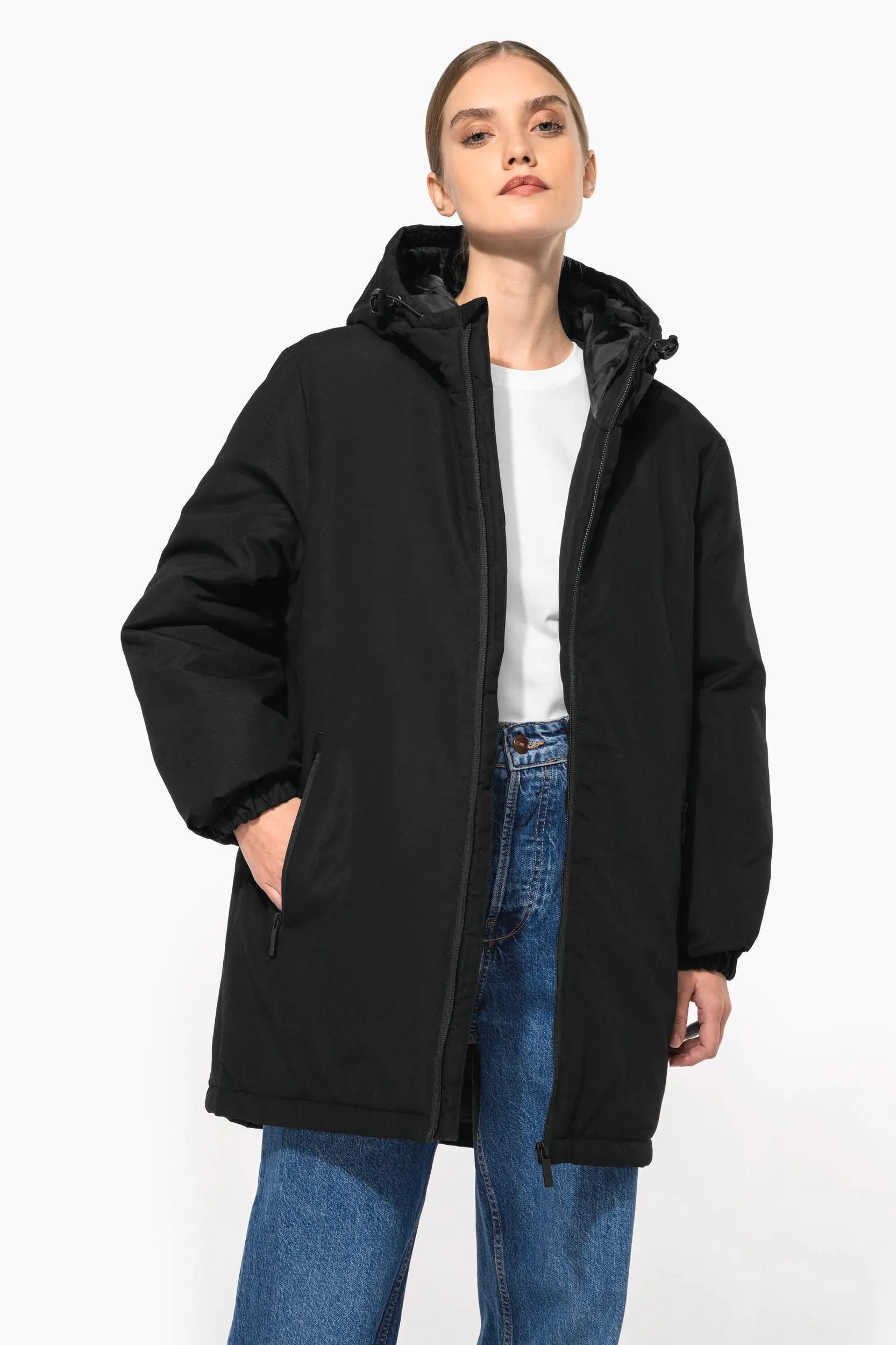 Parka con capucha reciclada unisex