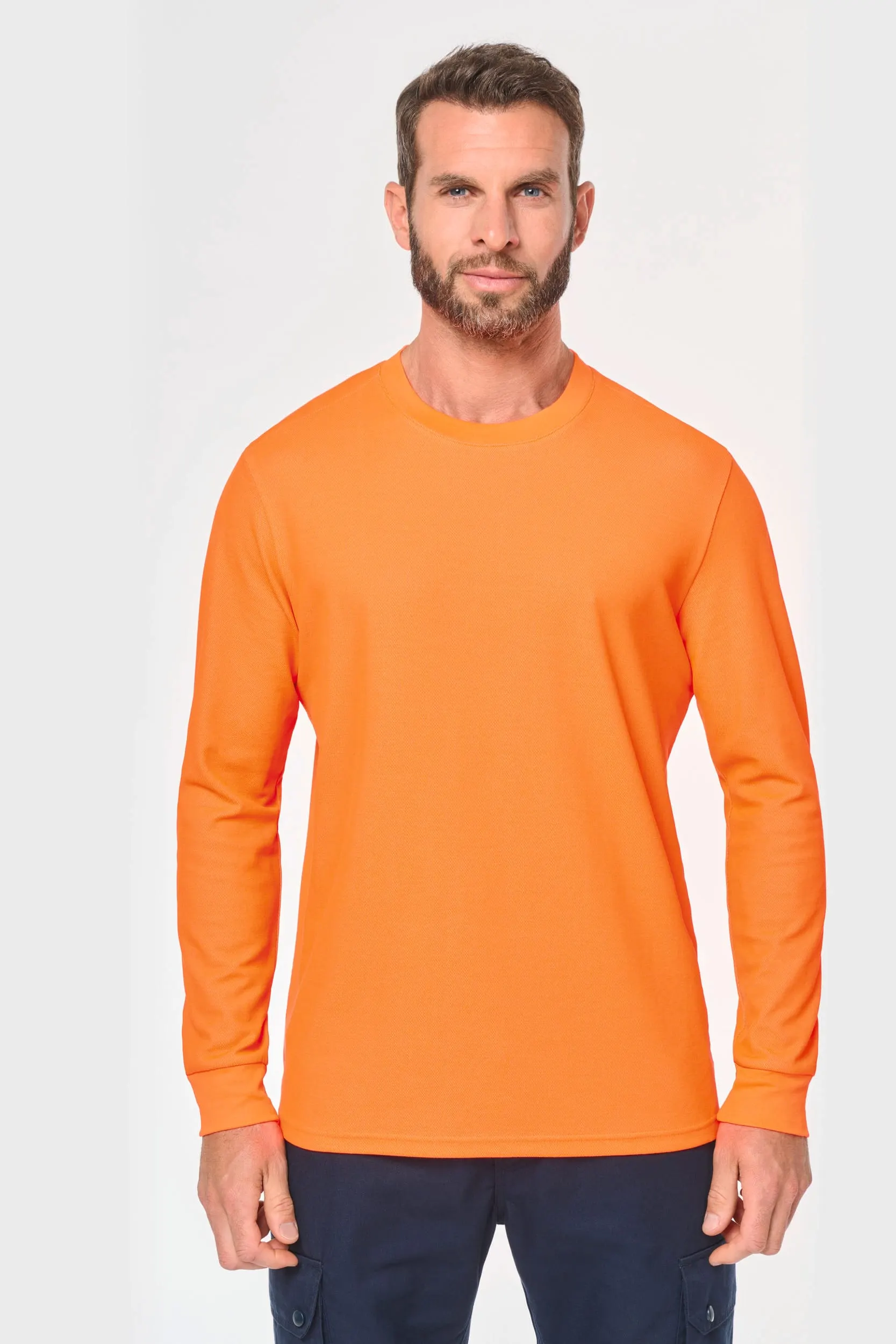 Camiseta ecorresponsable manga larga algodón/poliéster unisex