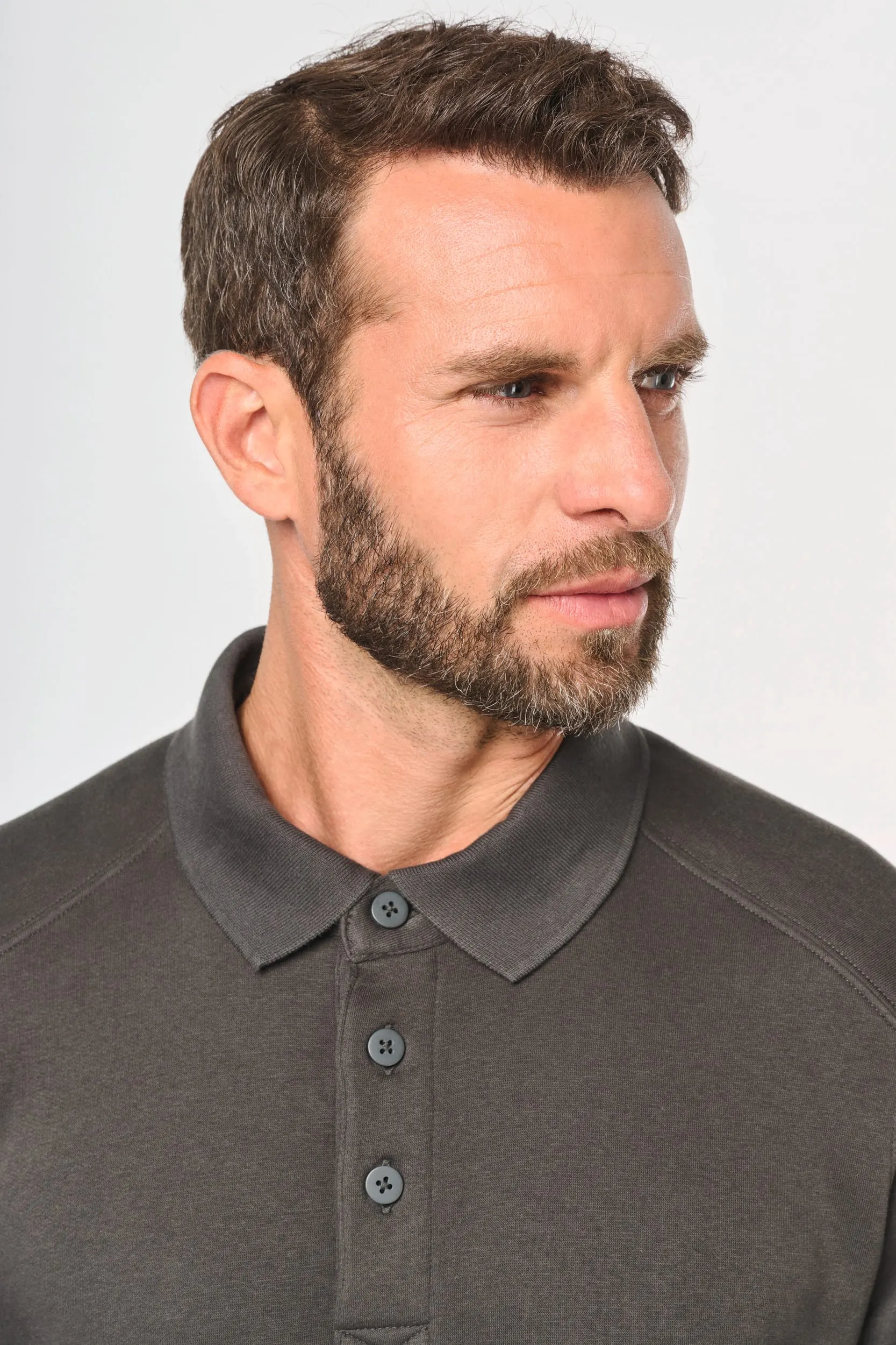 Sudadera cuello polo