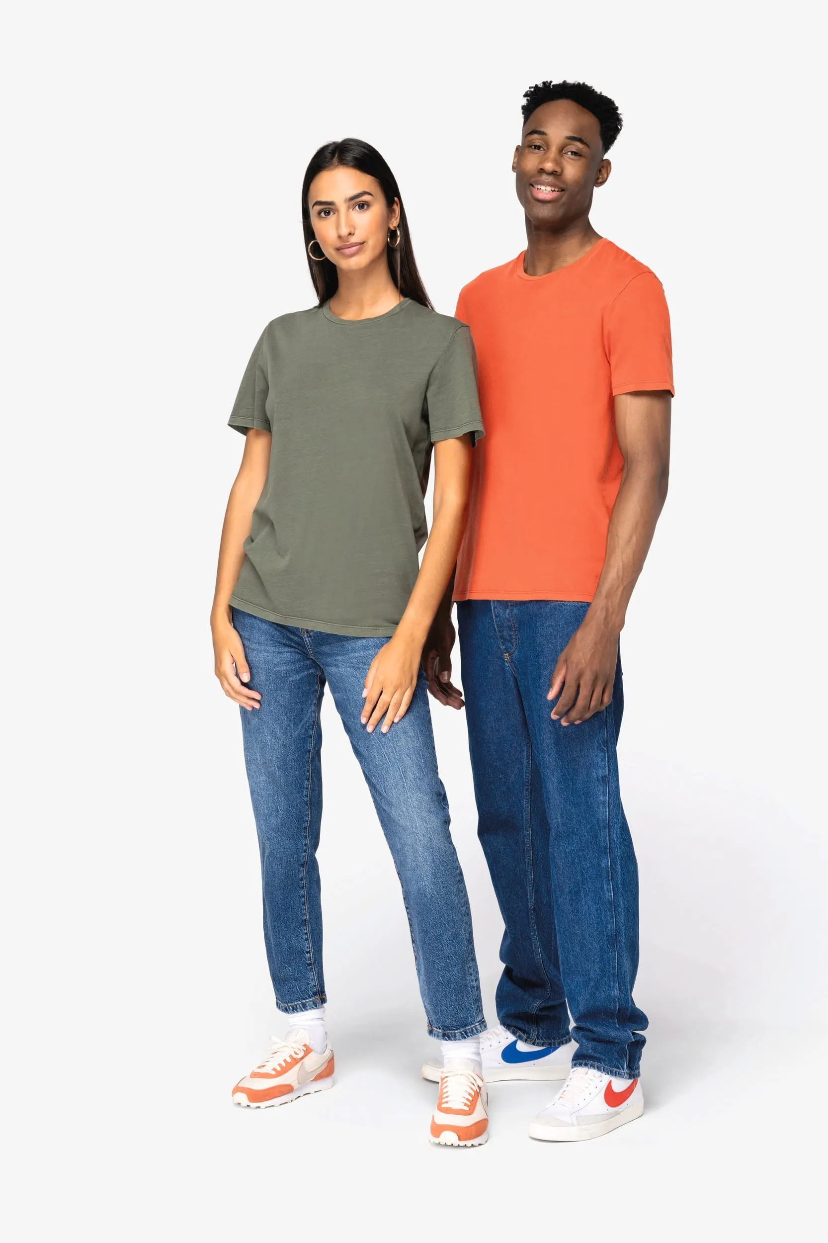 Camiseta ecorresponsable efecto lavado unisex
