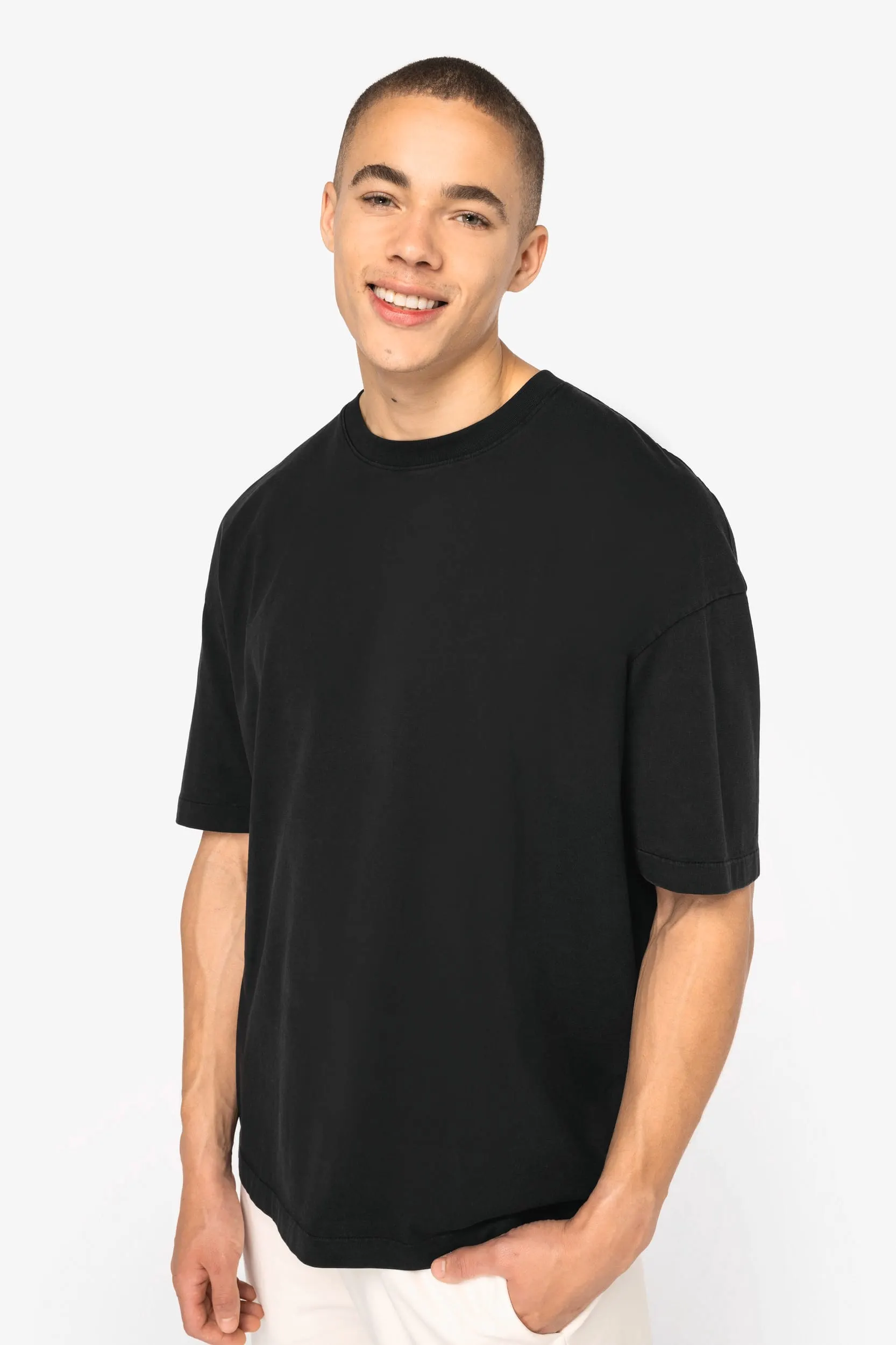 Camiseta ecorrersponsable oversize efecto lavado hombre