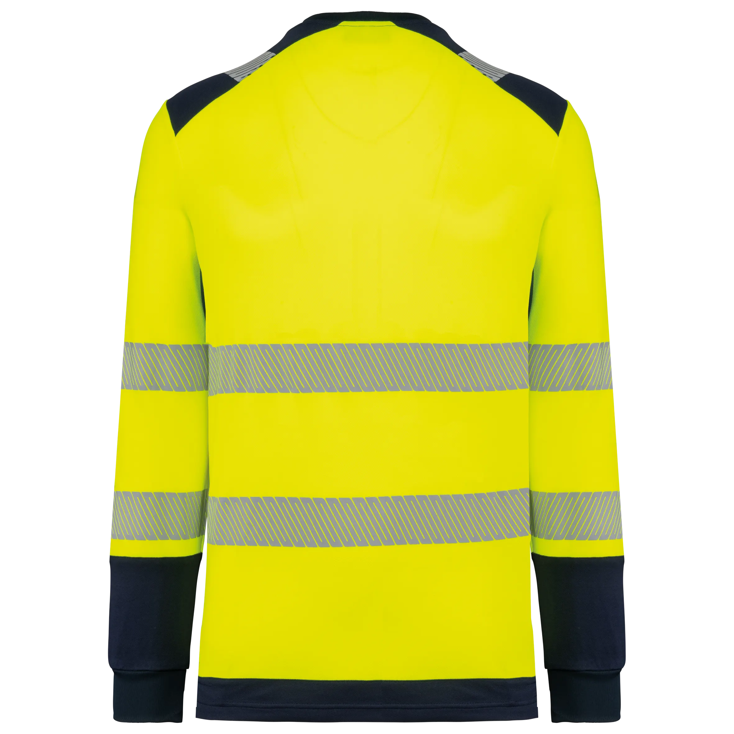 Camiseta de seguridad reciclada cuello redondo manga larga unisex