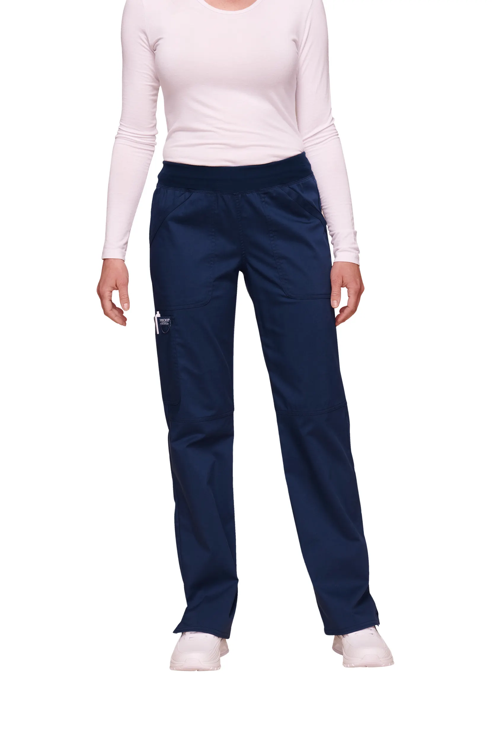 Pantalones tipo cargo de tiro medio mujer
