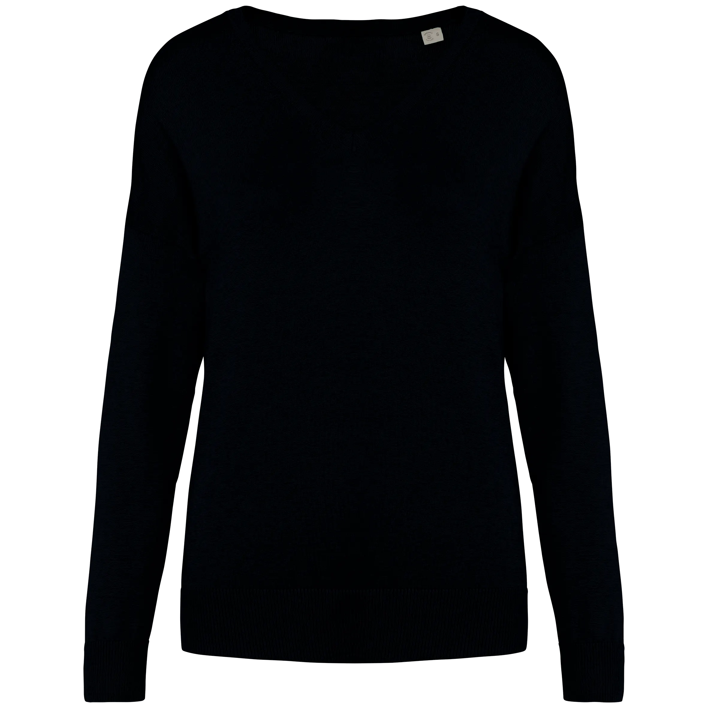 Jersey ecorresponsable cuello de pico de lyocell mujer