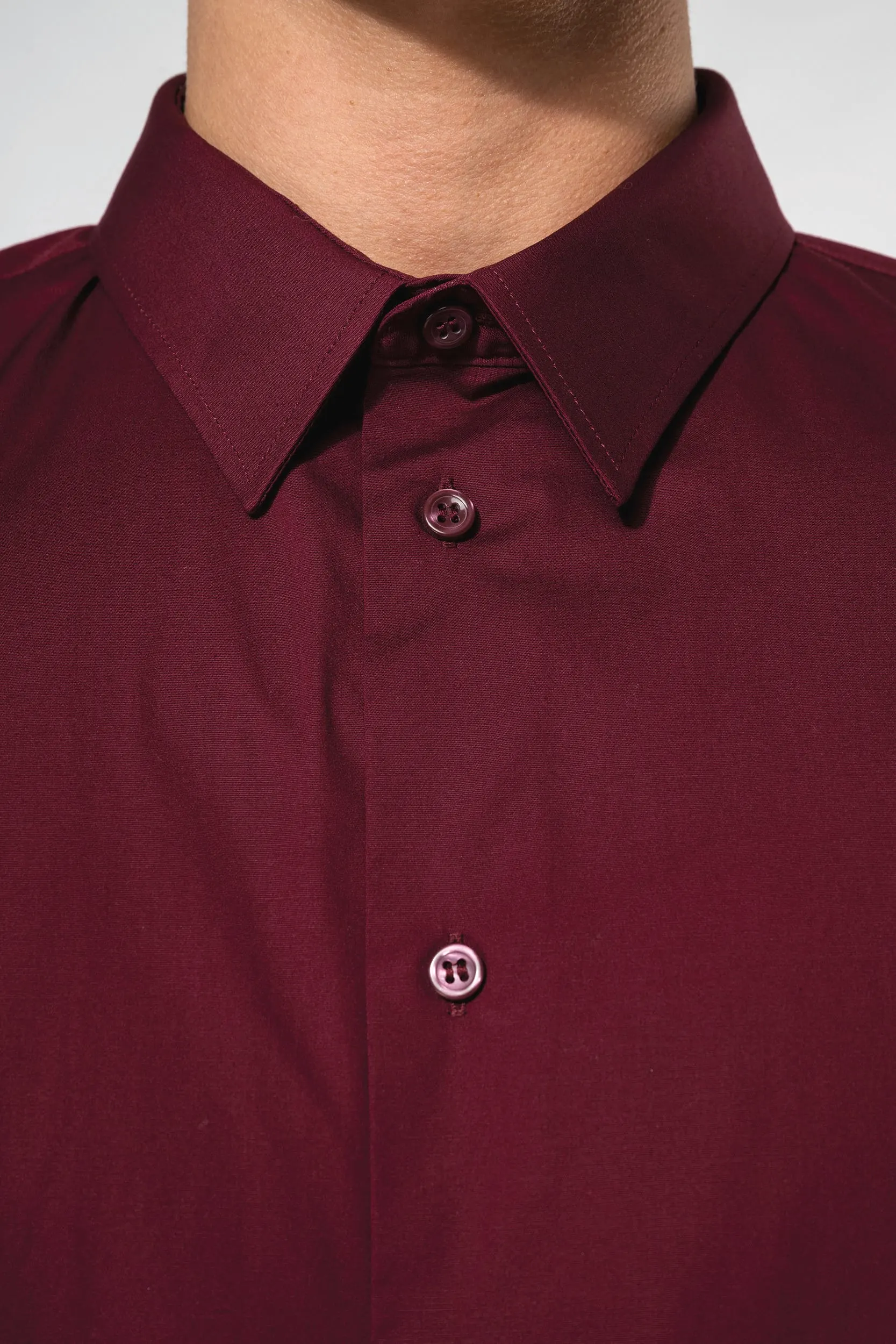 Camisa strech manga larga hombre