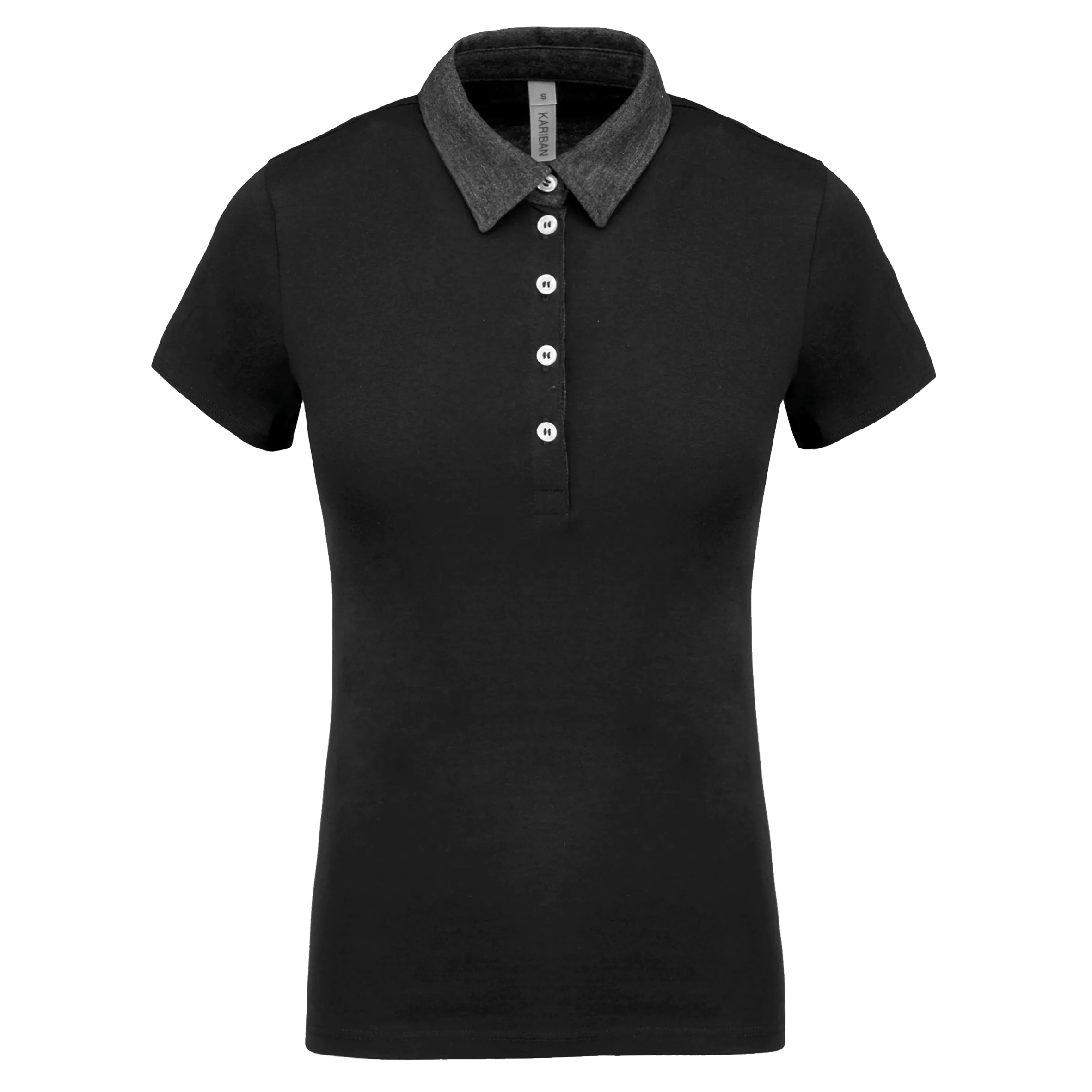Polo jersey bicolor mujer