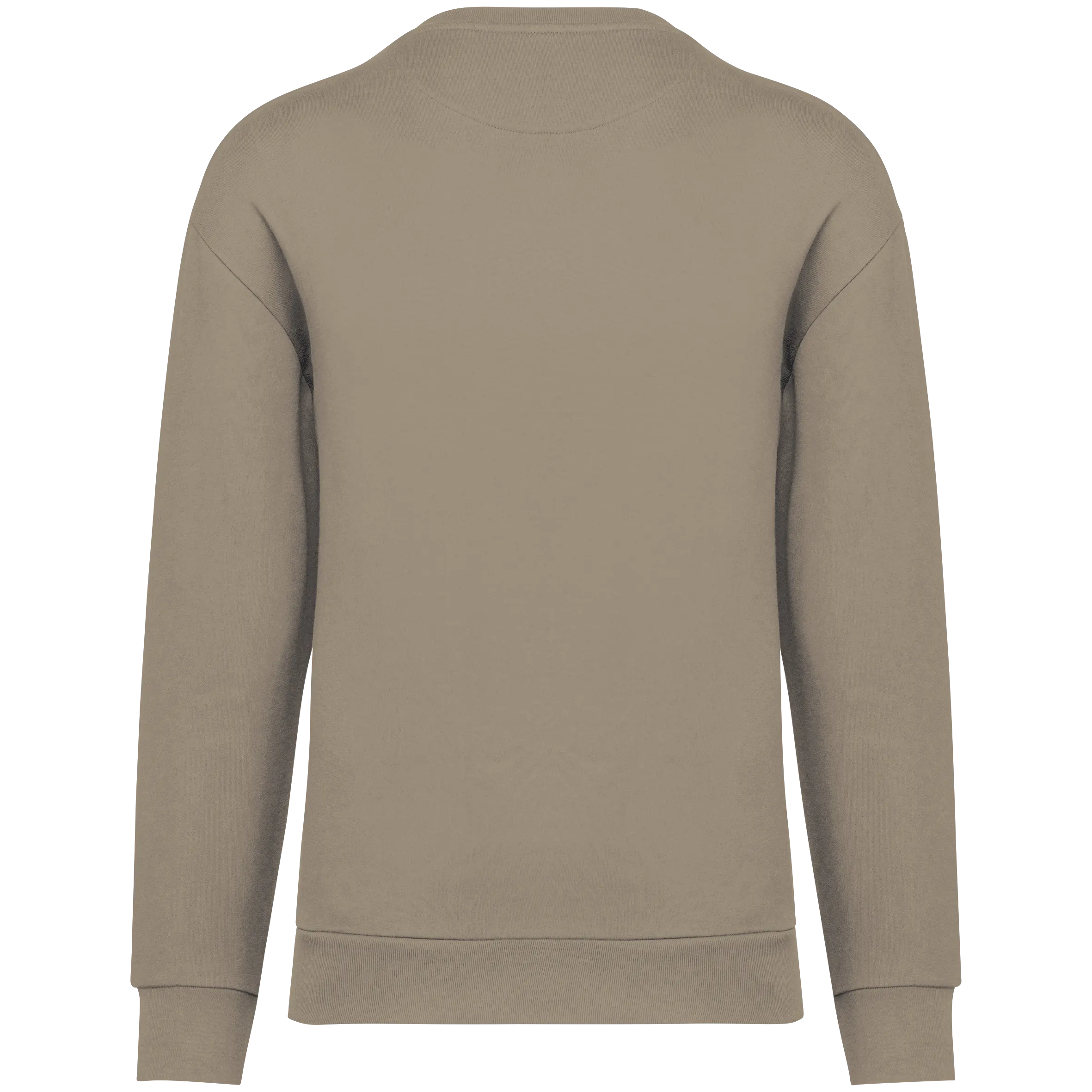 Sudadera ecorresponsable cuello redondo y hombros caídos felpa perchada unisex