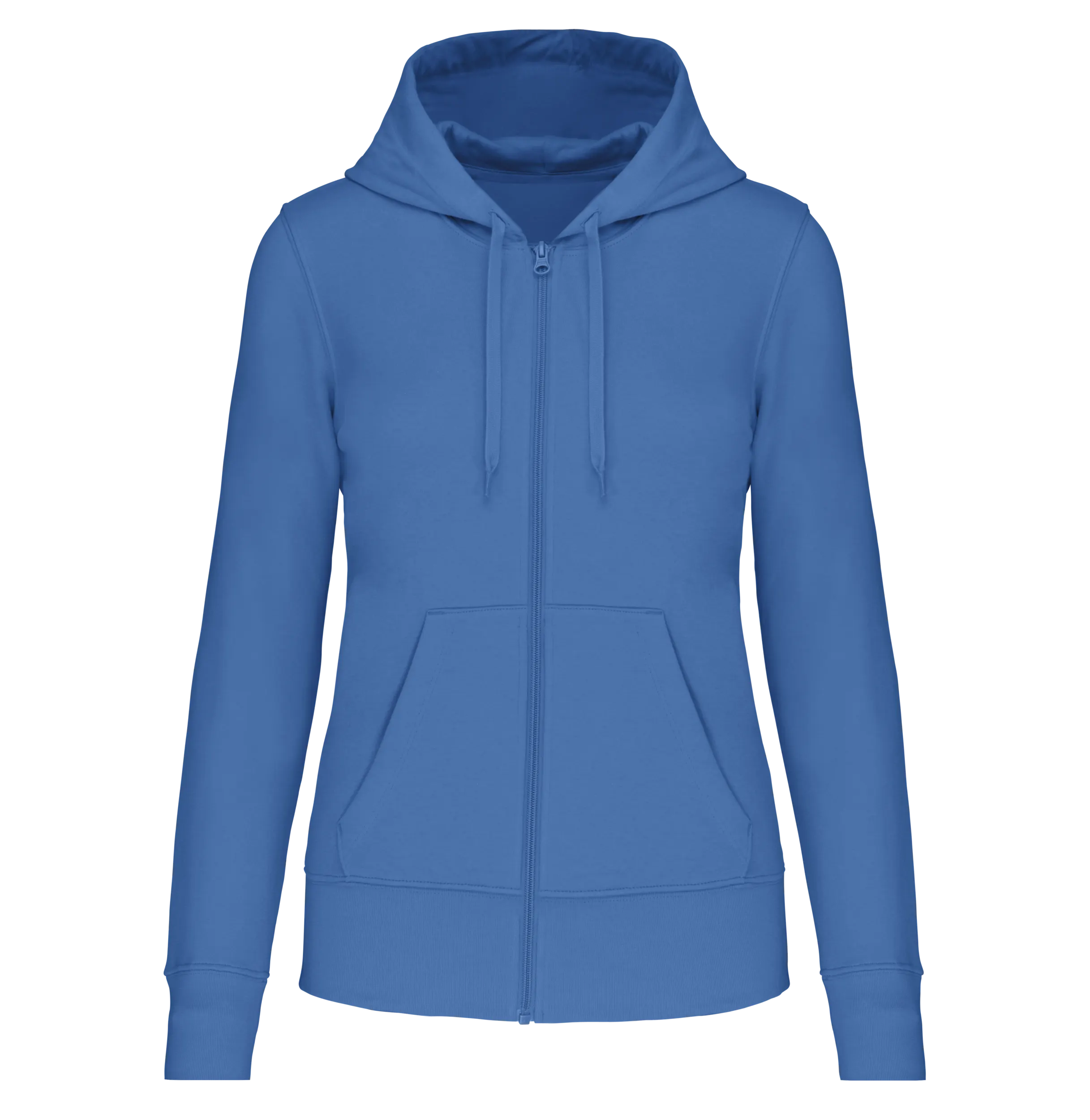 Sudadera con capucha y cremallera ecorresponsable mujer