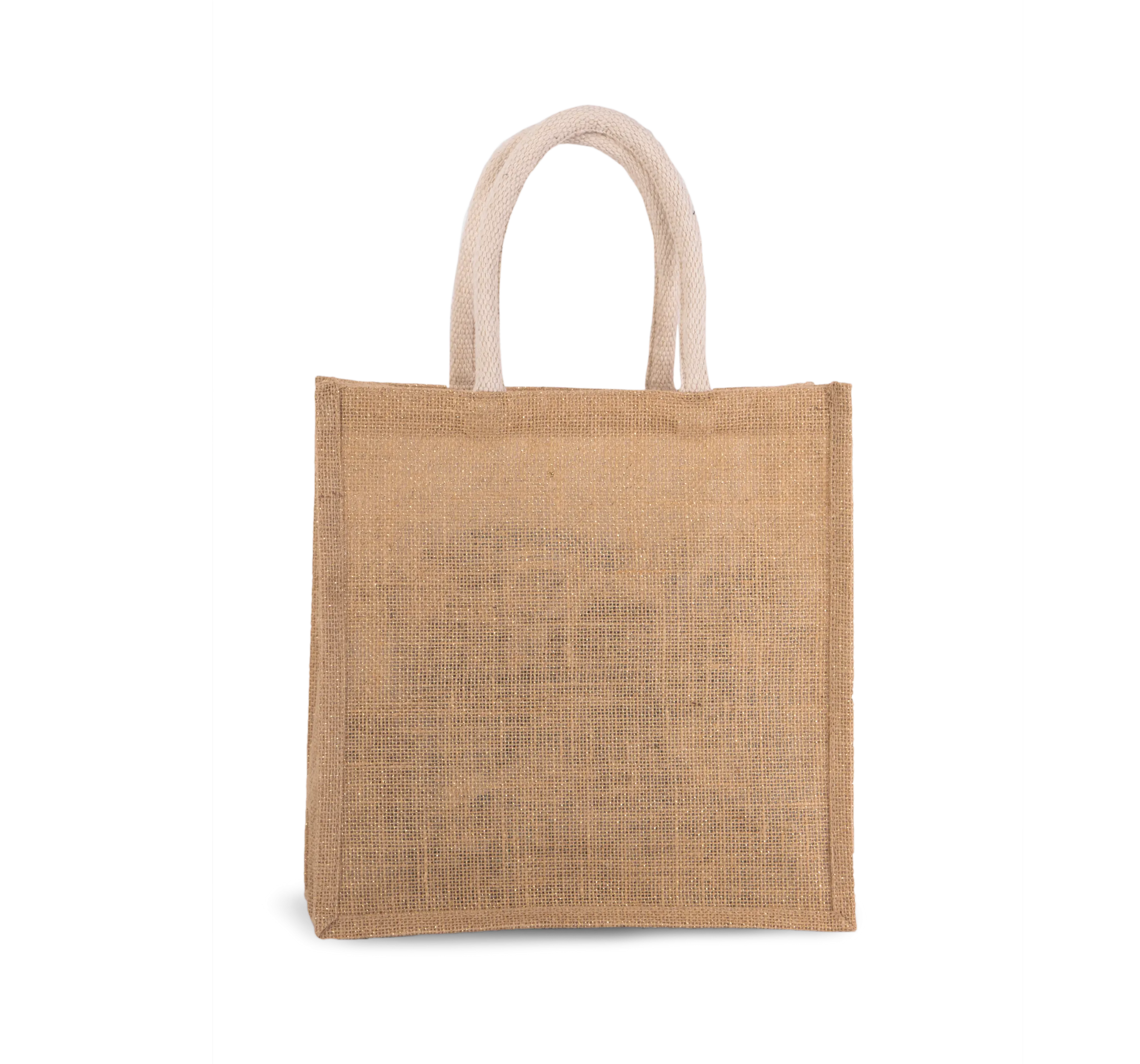Bolsa estilo tote de tela de yute, modelo grande