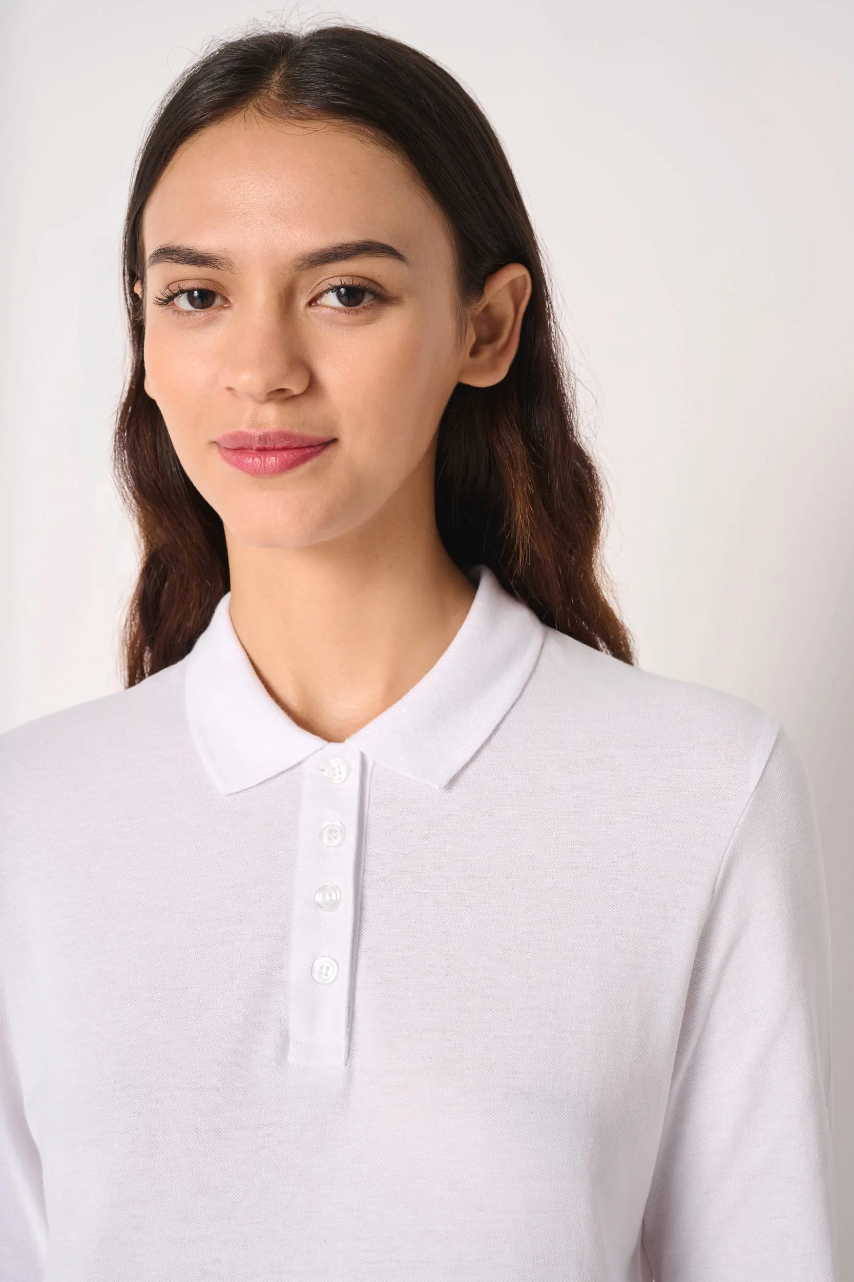 Polo punto piqué LSL mujer