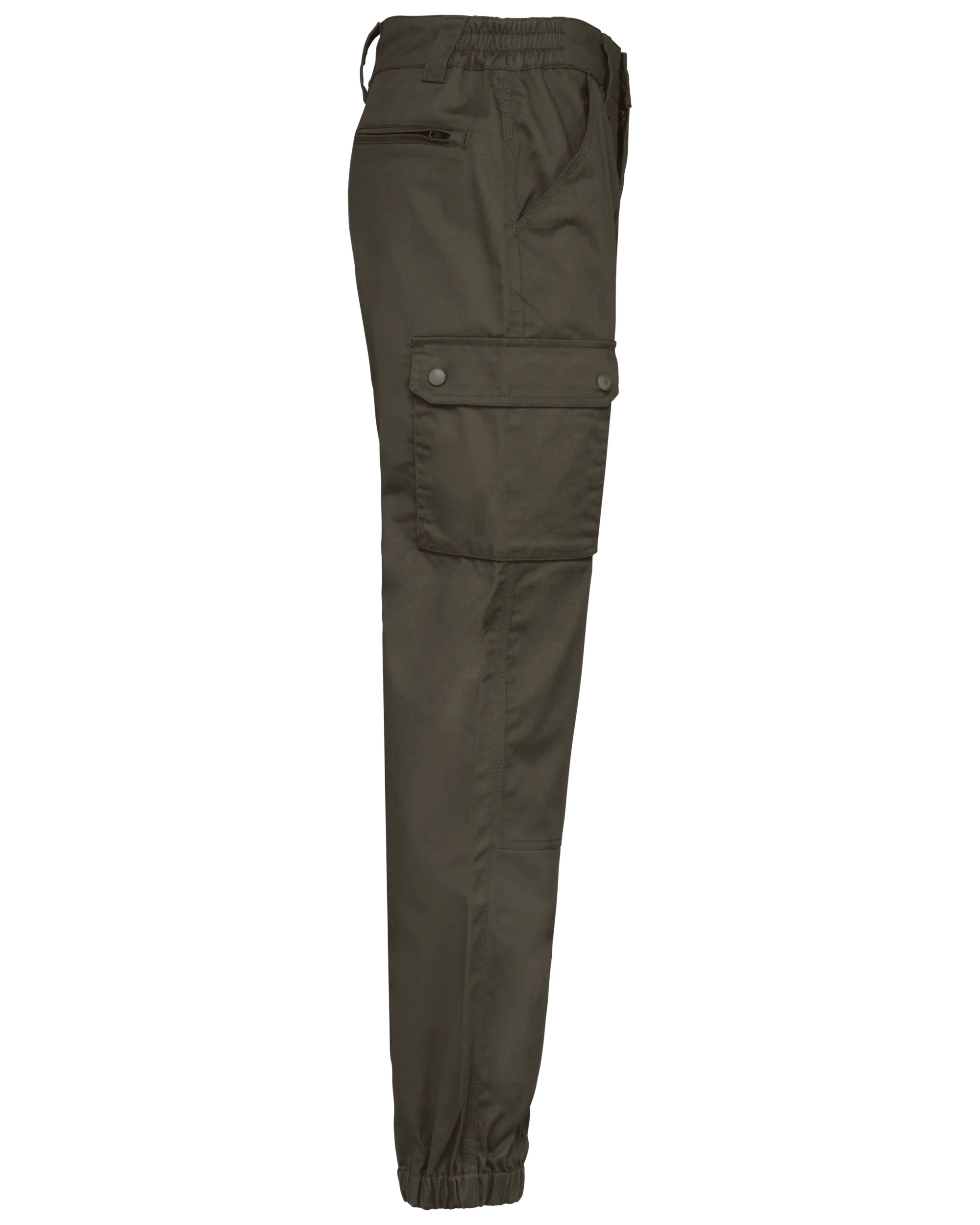 Pantalón tipo cargo unisex con bajo elástico
