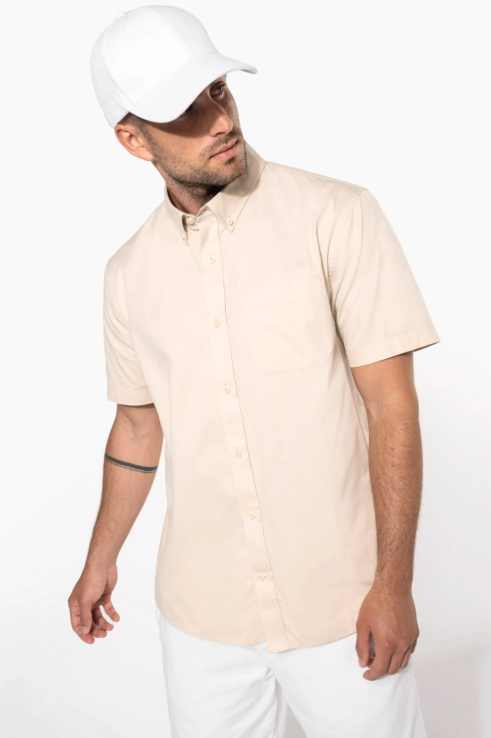 Camisa de algodón Ariana III manga corta hombre