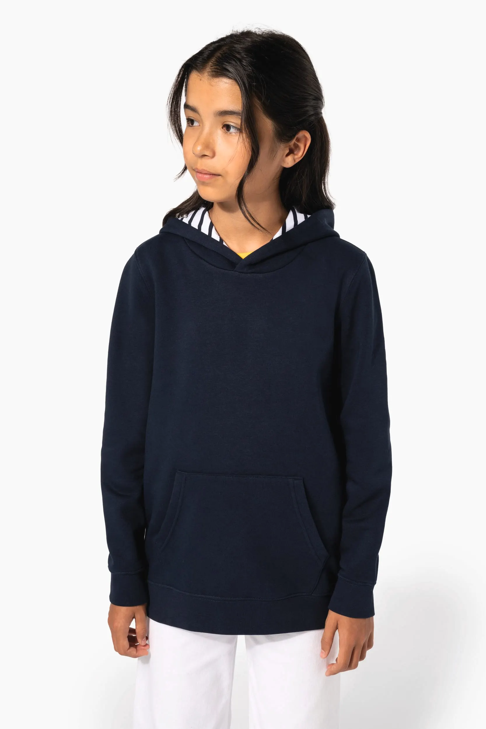 Sudadera con capucha de forro contrastado infantil