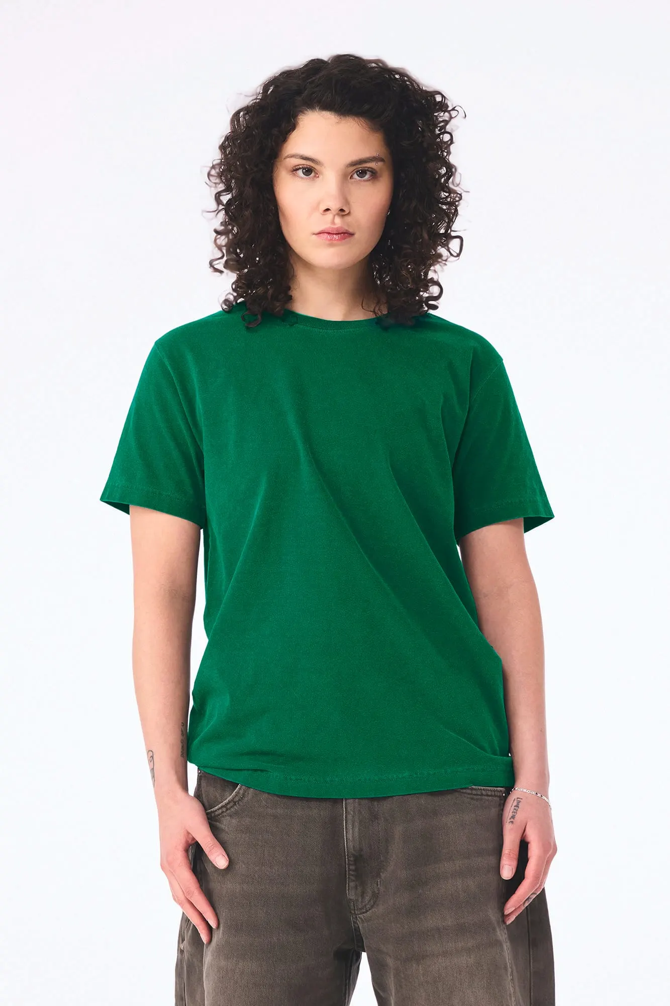 Camiseta de efecto lavado gruesa unisex