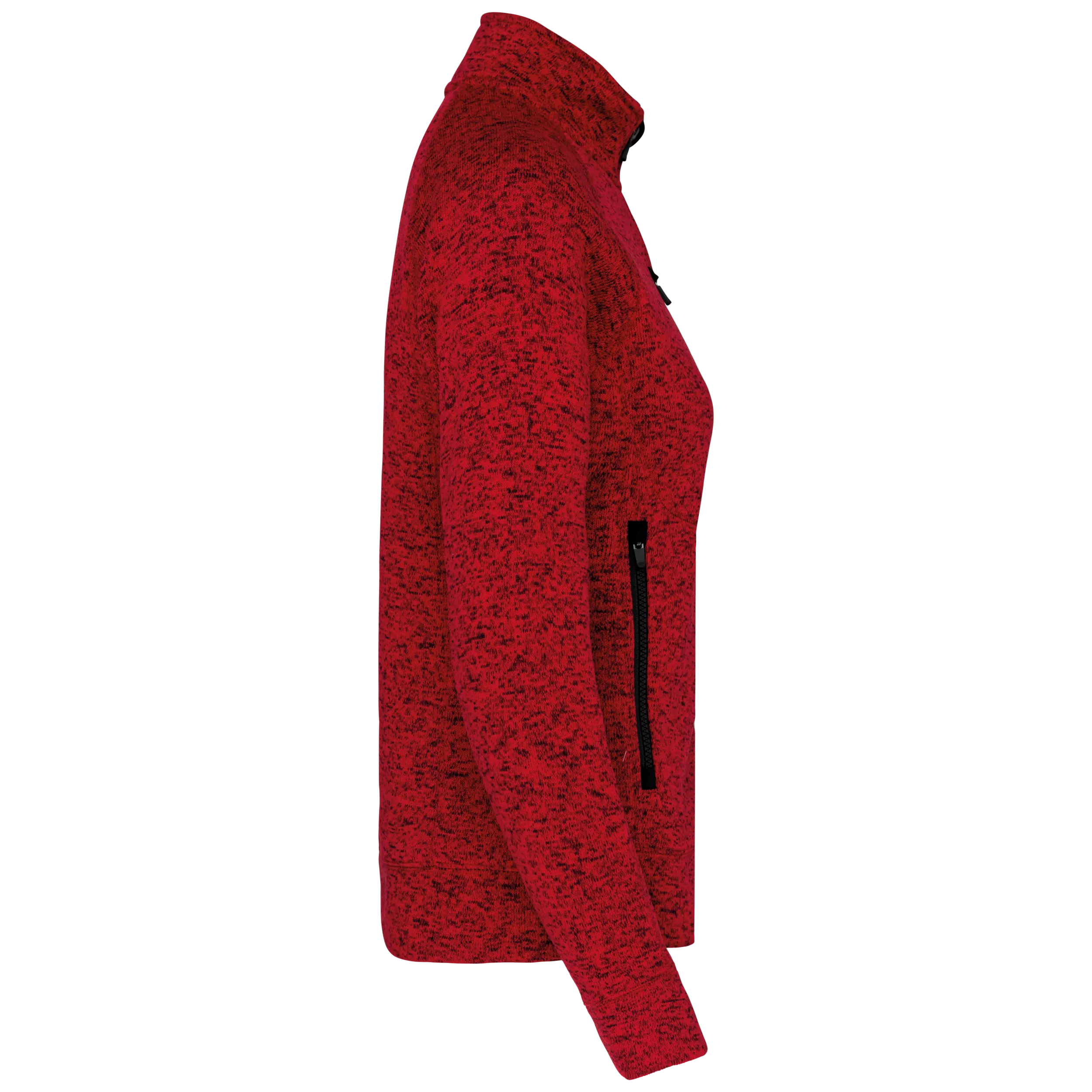 Chaqueta jaspeada con cremallera mujer