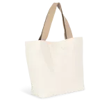 Bolsa shopper reciclada grande con fuelle en el fondo