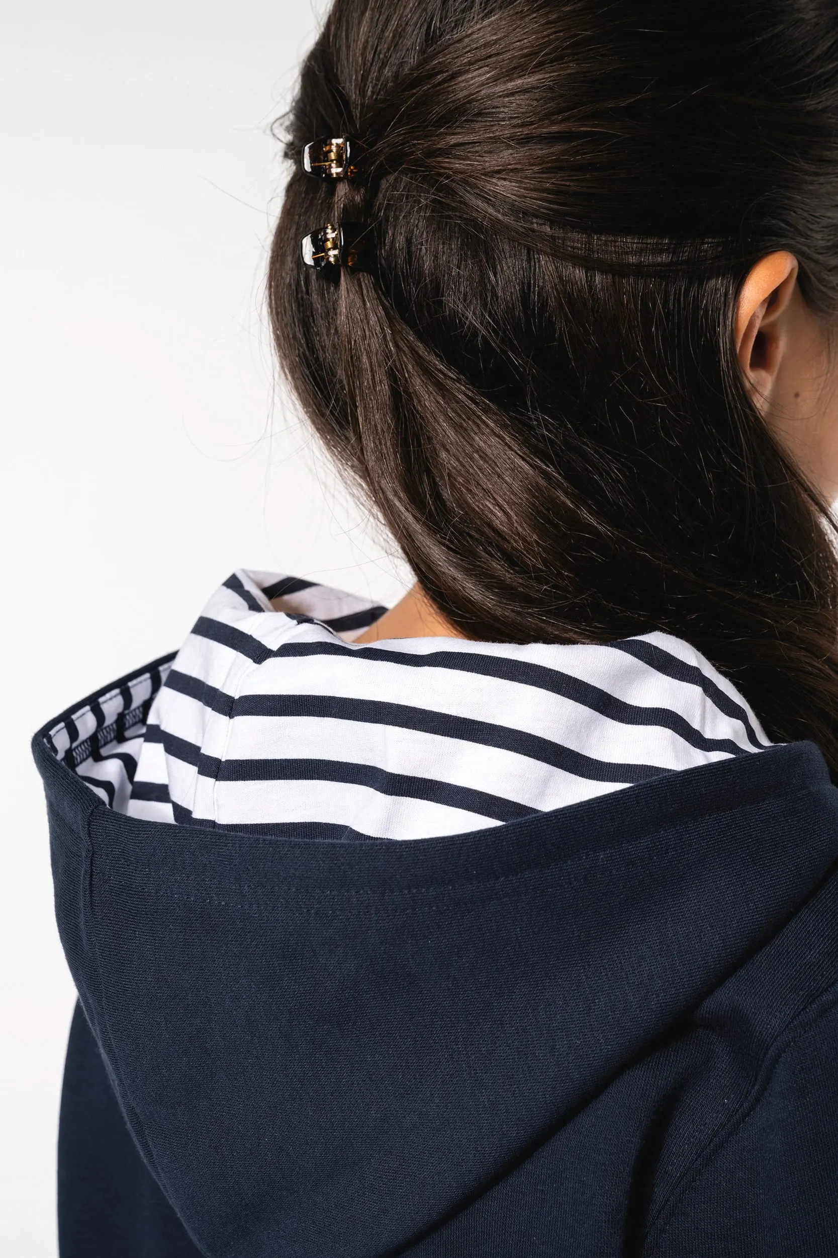 Sudadera con capucha de forro contrastado infantil