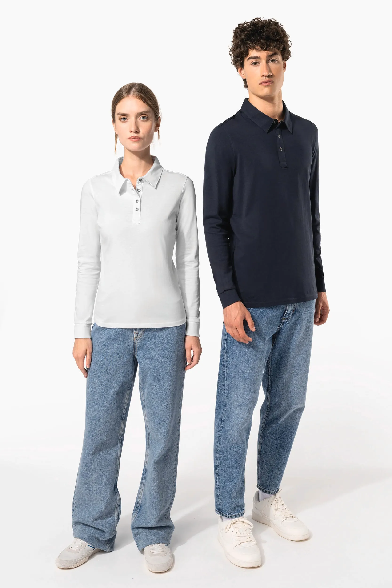 Polo jersey manga larga mujer