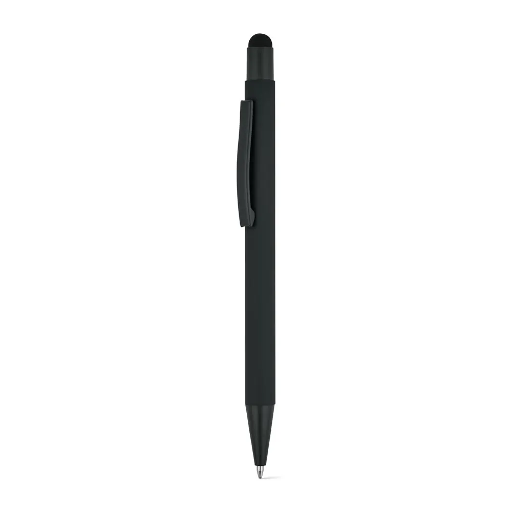 CLINT TOUCH. Bolígrafo de diseño moderno fabricado en aluminio reciclado (100% rAL), con acabado de goma
