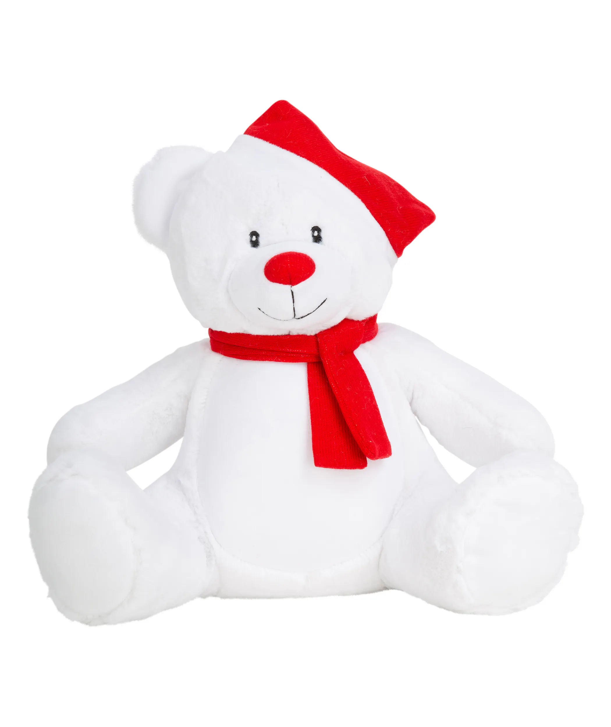 Oso de peluche navideño con cremallera