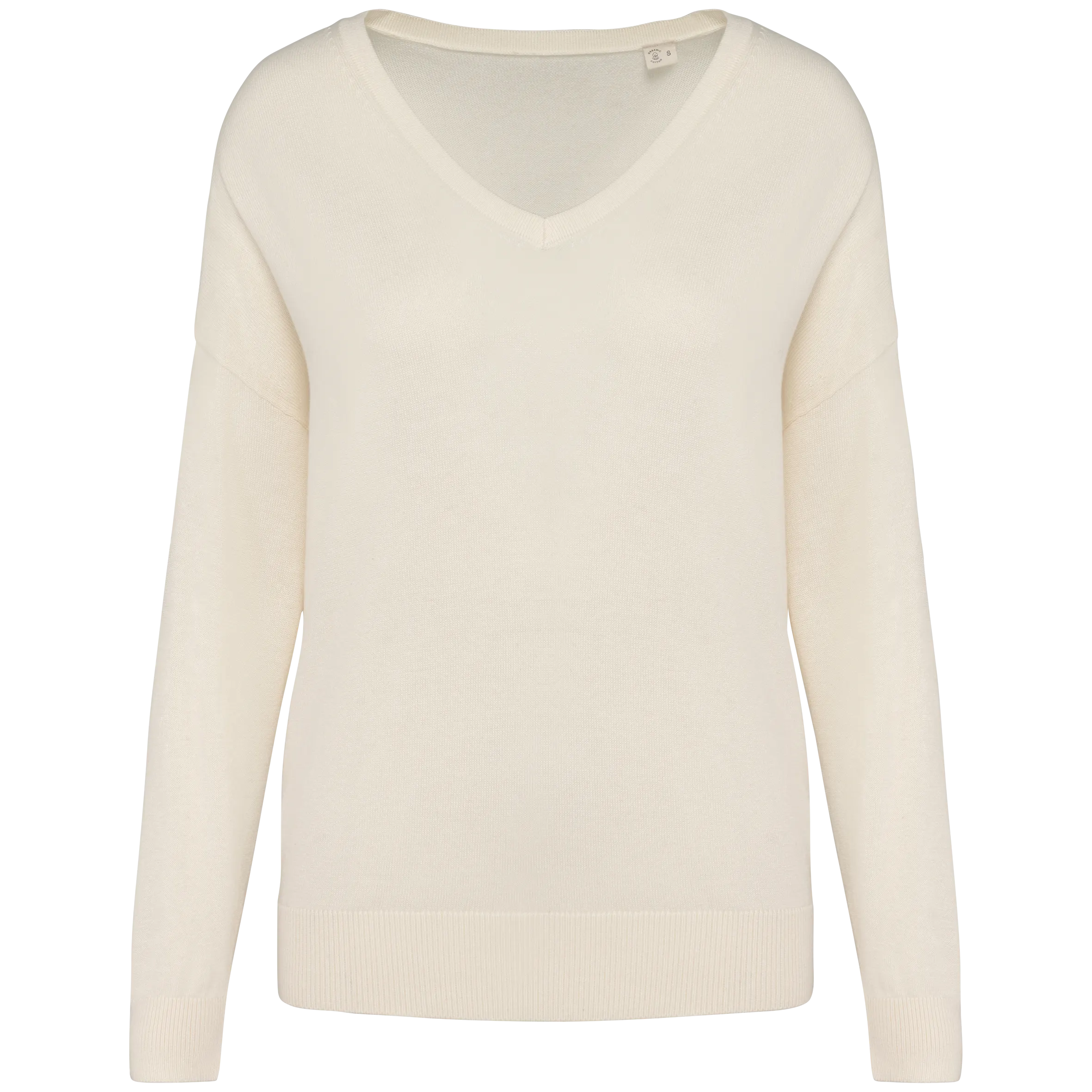 Jersey ecorresponsable cuello de pico de lyocell mujer