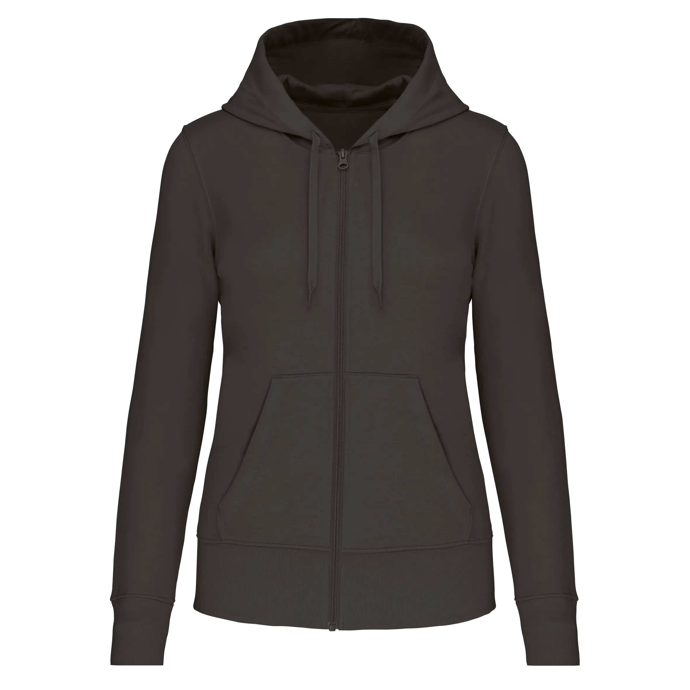 Sudadera con capucha y cremallera ecorresponsable mujer