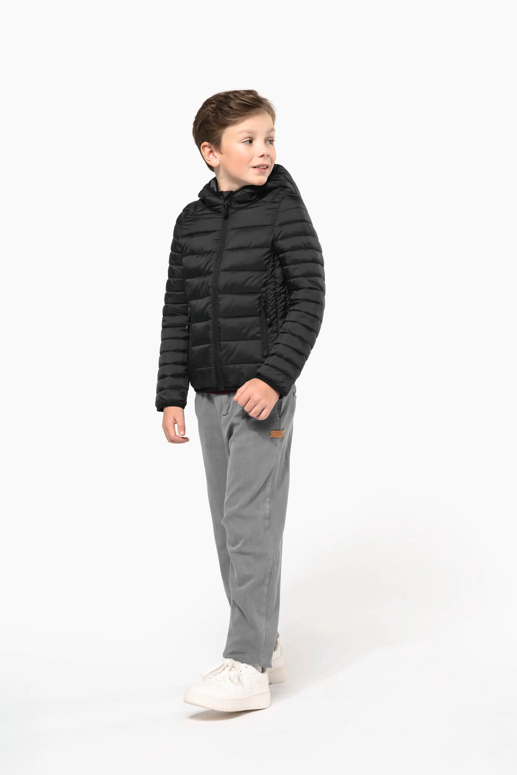 Chaqueta acolchada y ligera con capucha niños