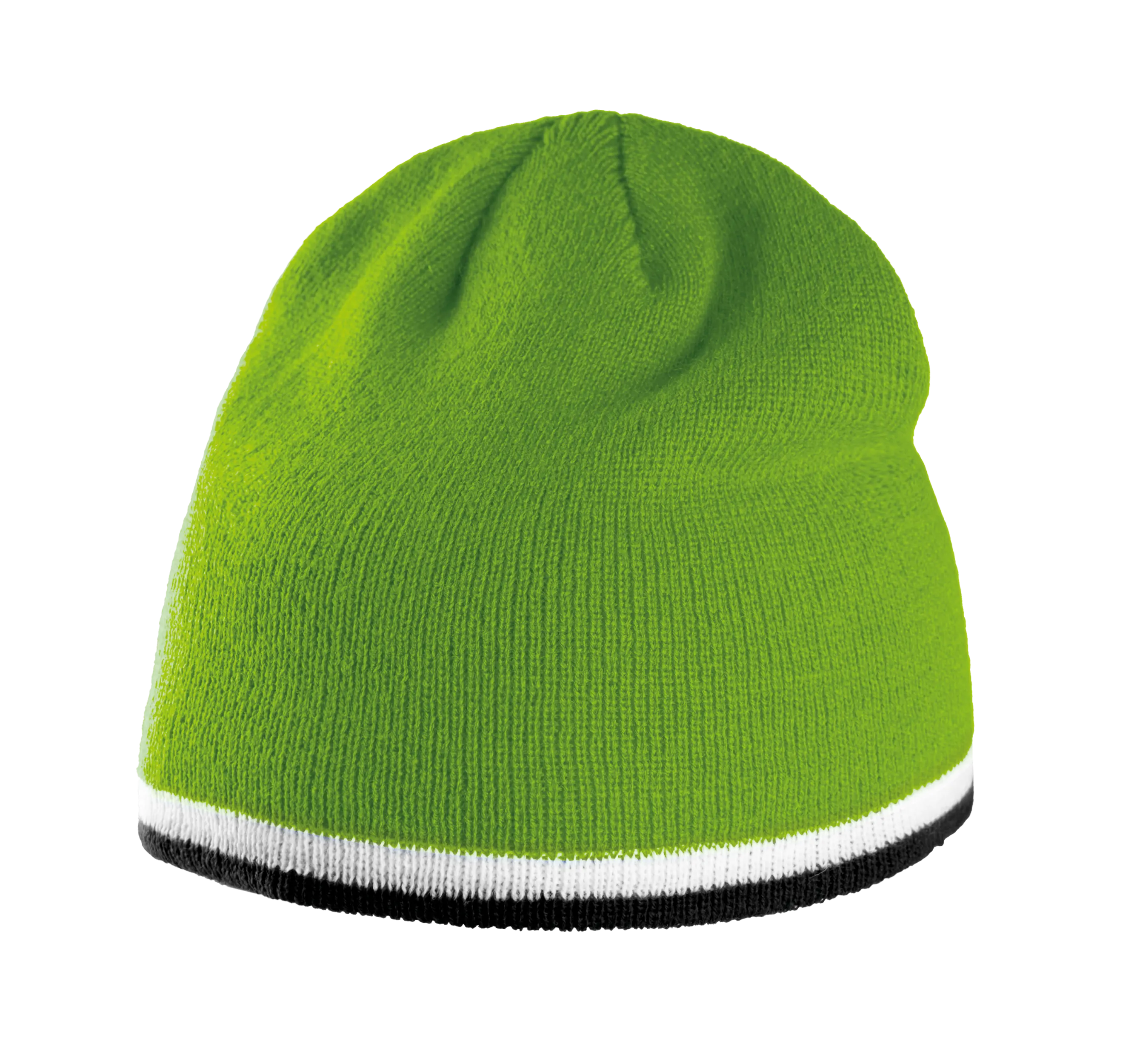 Gorro con tira bicolor contrastada