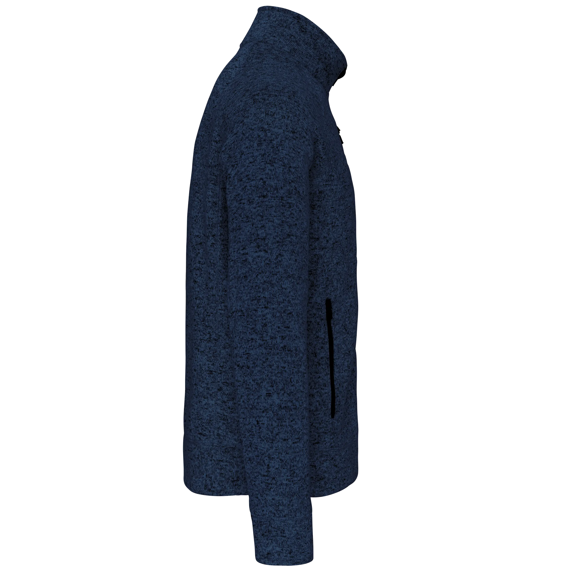 Chaqueta jaspeada con cremallera hombre