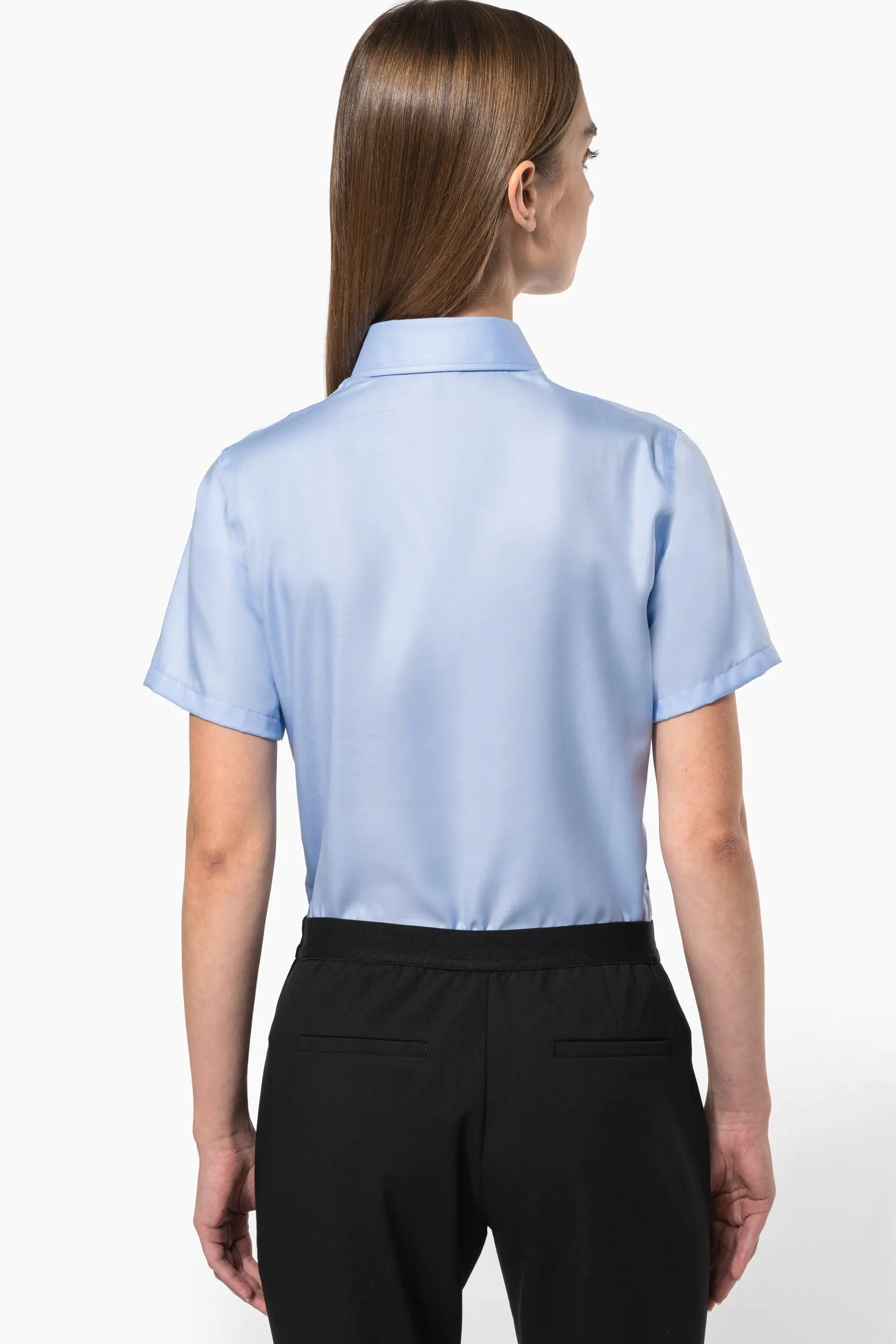 Camisa no-plancha manga corta mujer