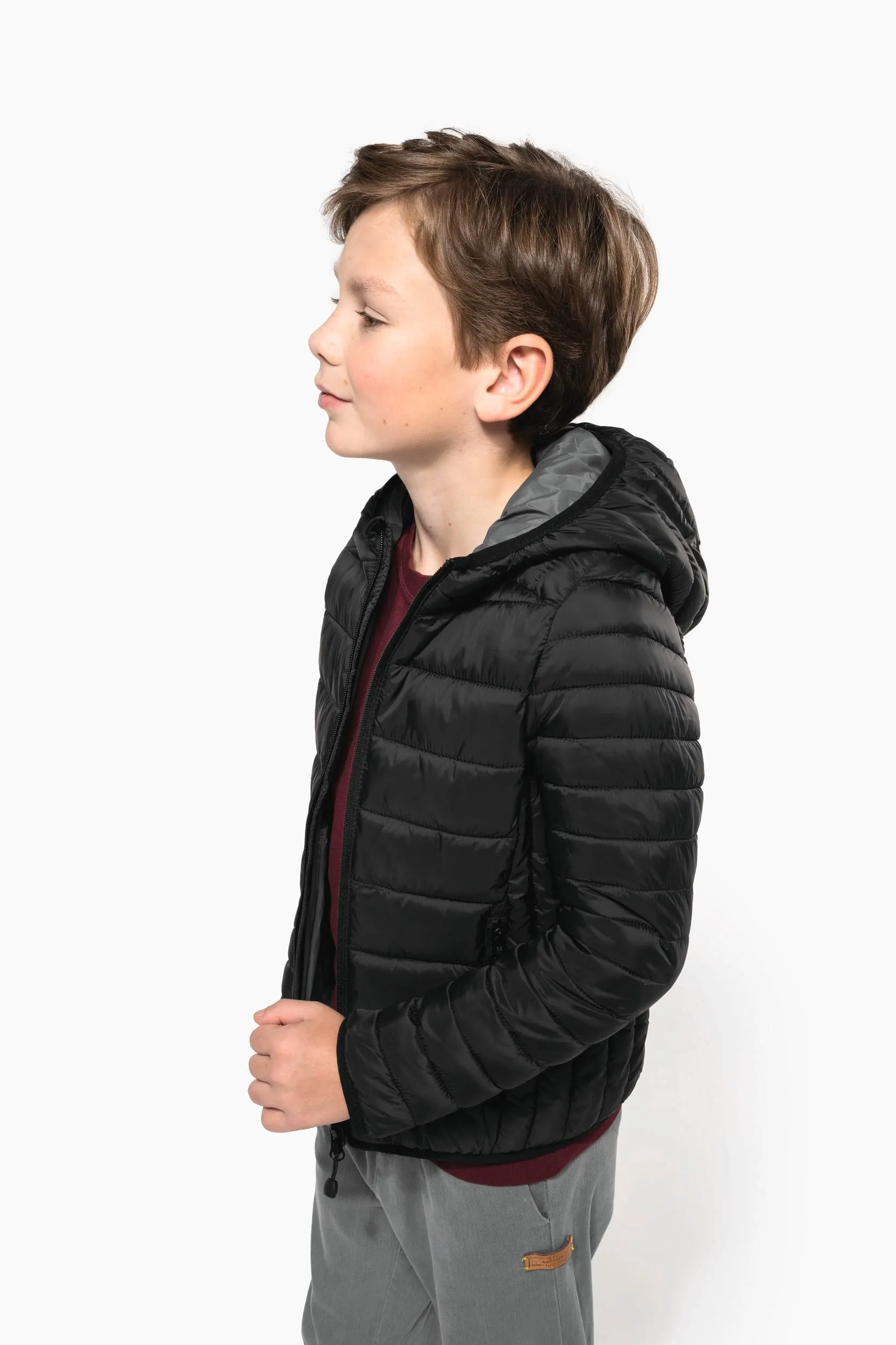 Chaqueta acolchada y ligera con capucha niños