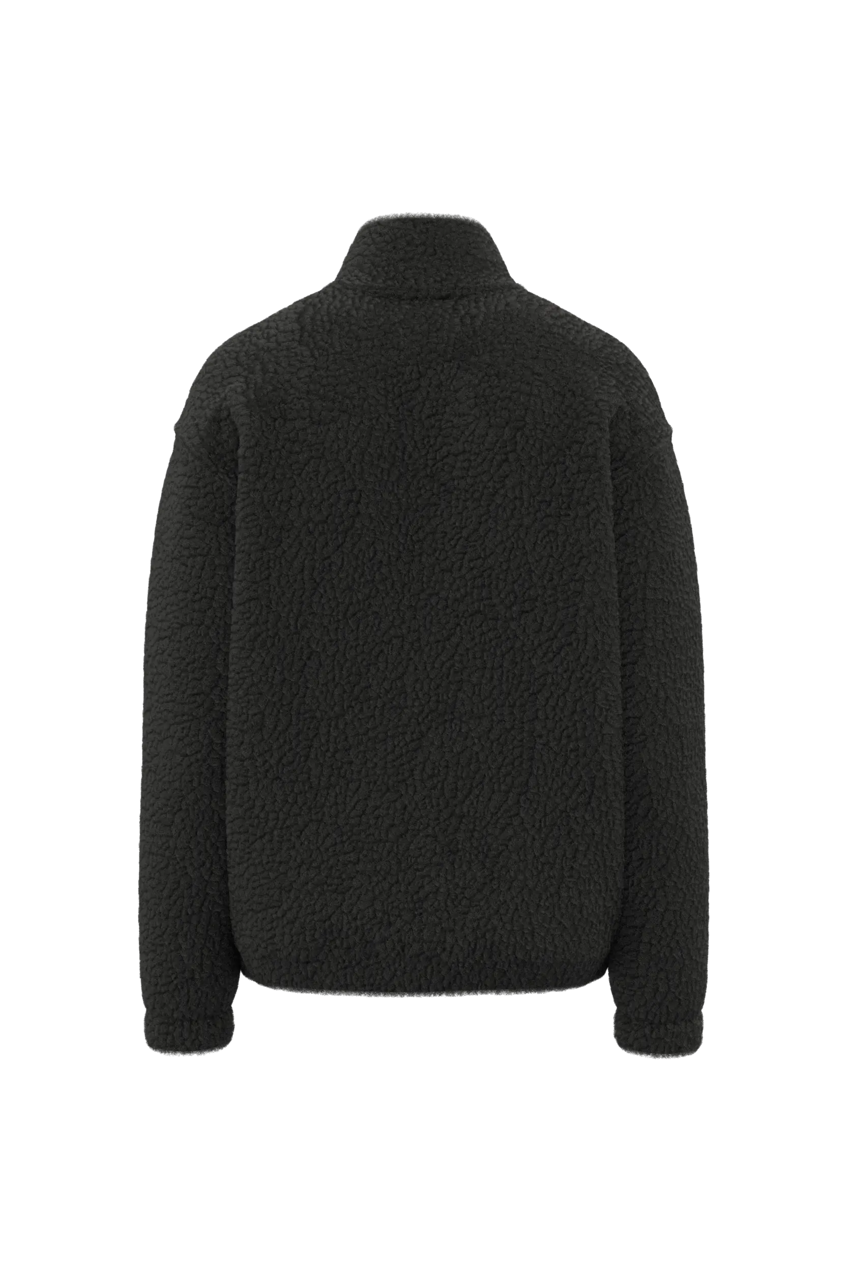 Sudadera de sherpa con 1/4 de cremallera y hombros caídos unisex