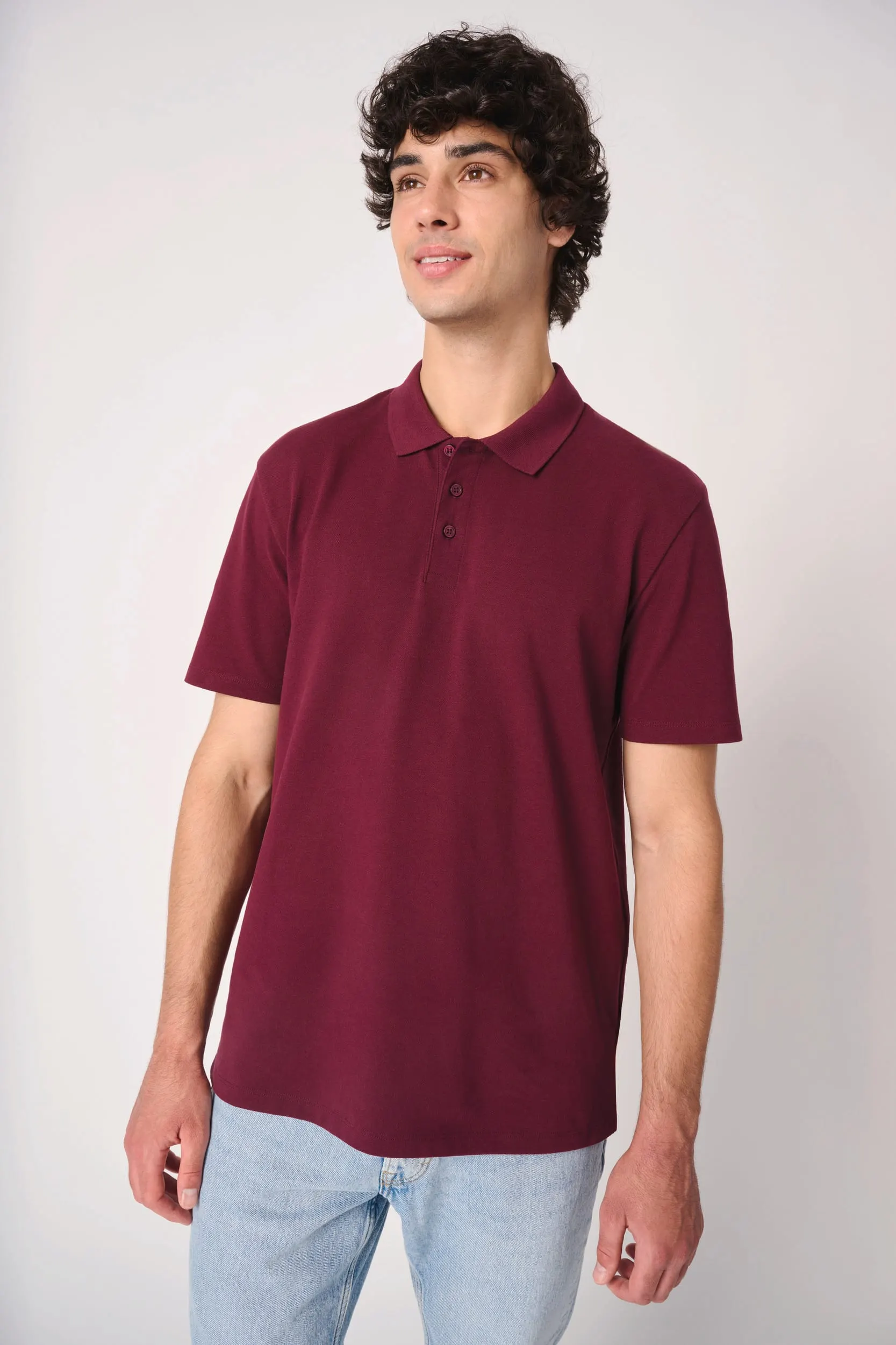 Polo punto piqué hombre
