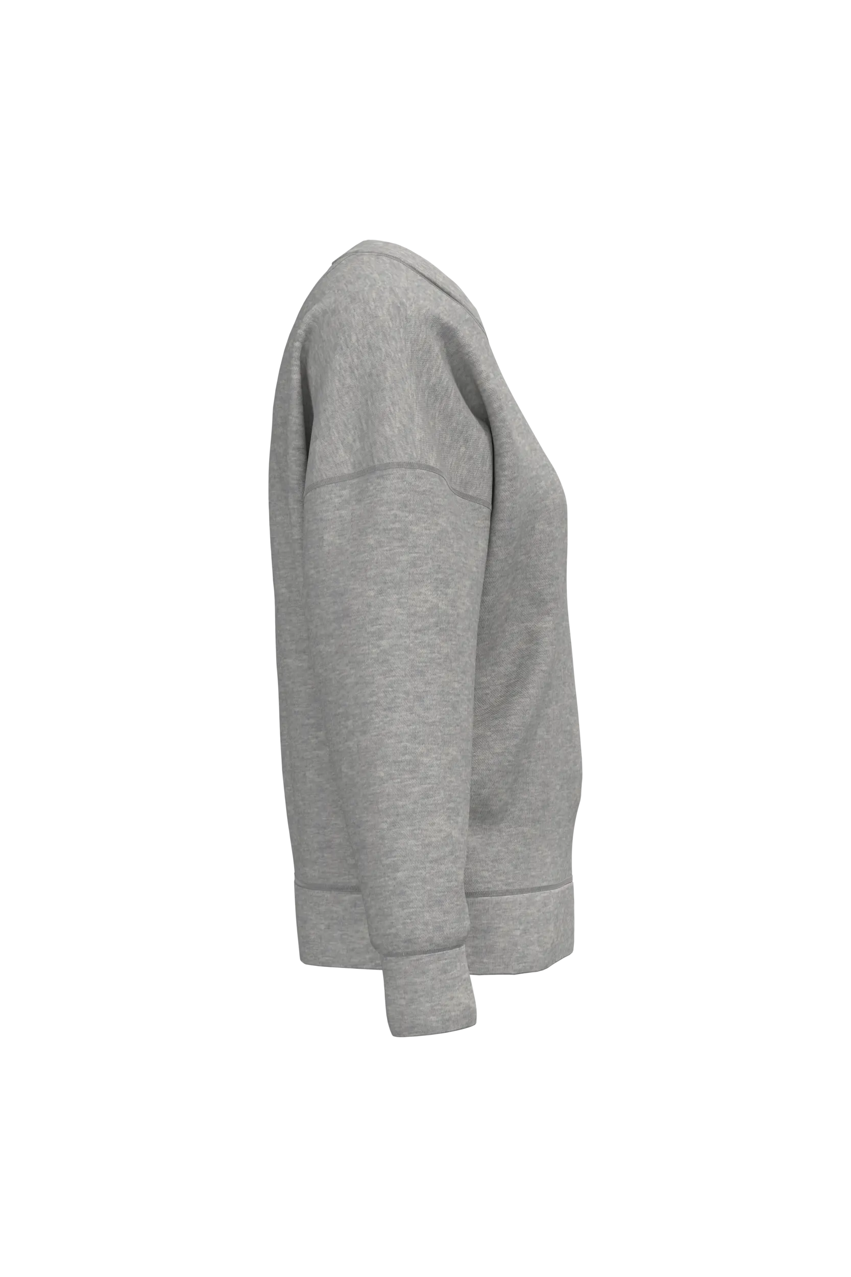 Sudadera ecorresponsable cuello redondo hombros caídos mujer