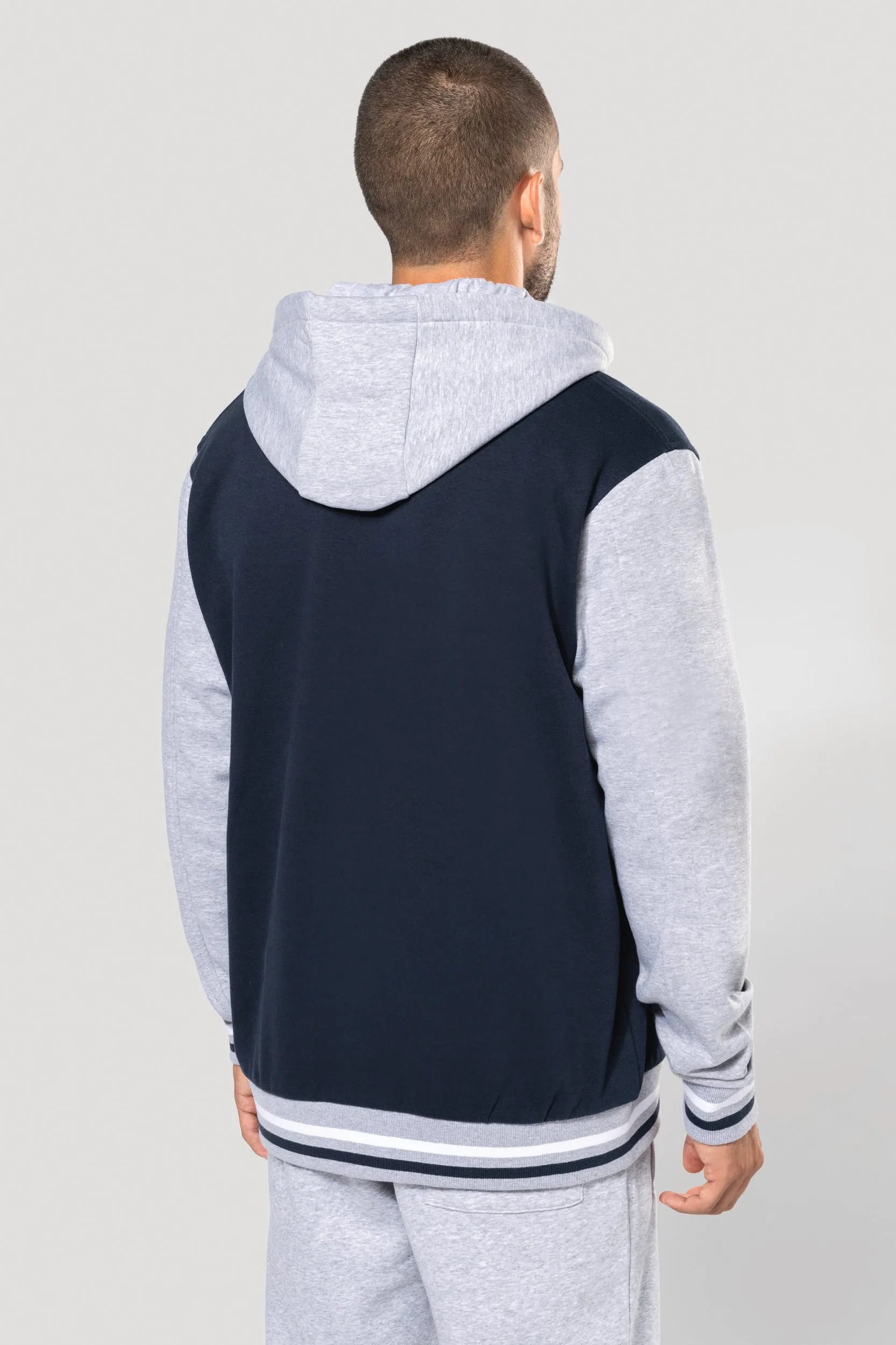 Cazadora tipo Béisbolera con capucha unisex
