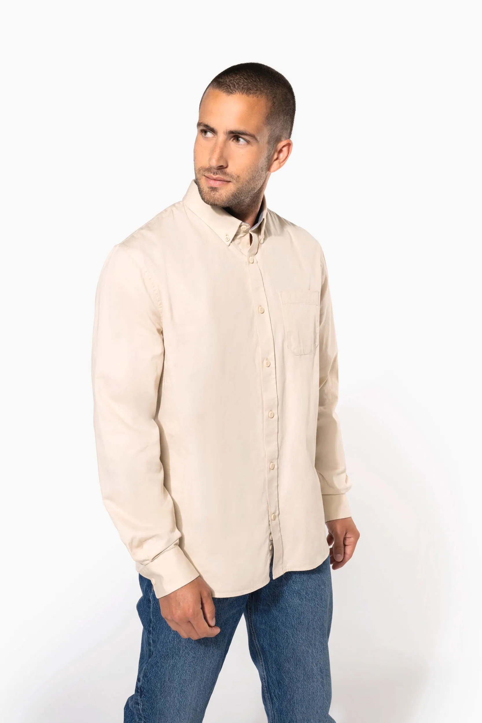 Camisa de algodón Nevada de manga larga para hombre