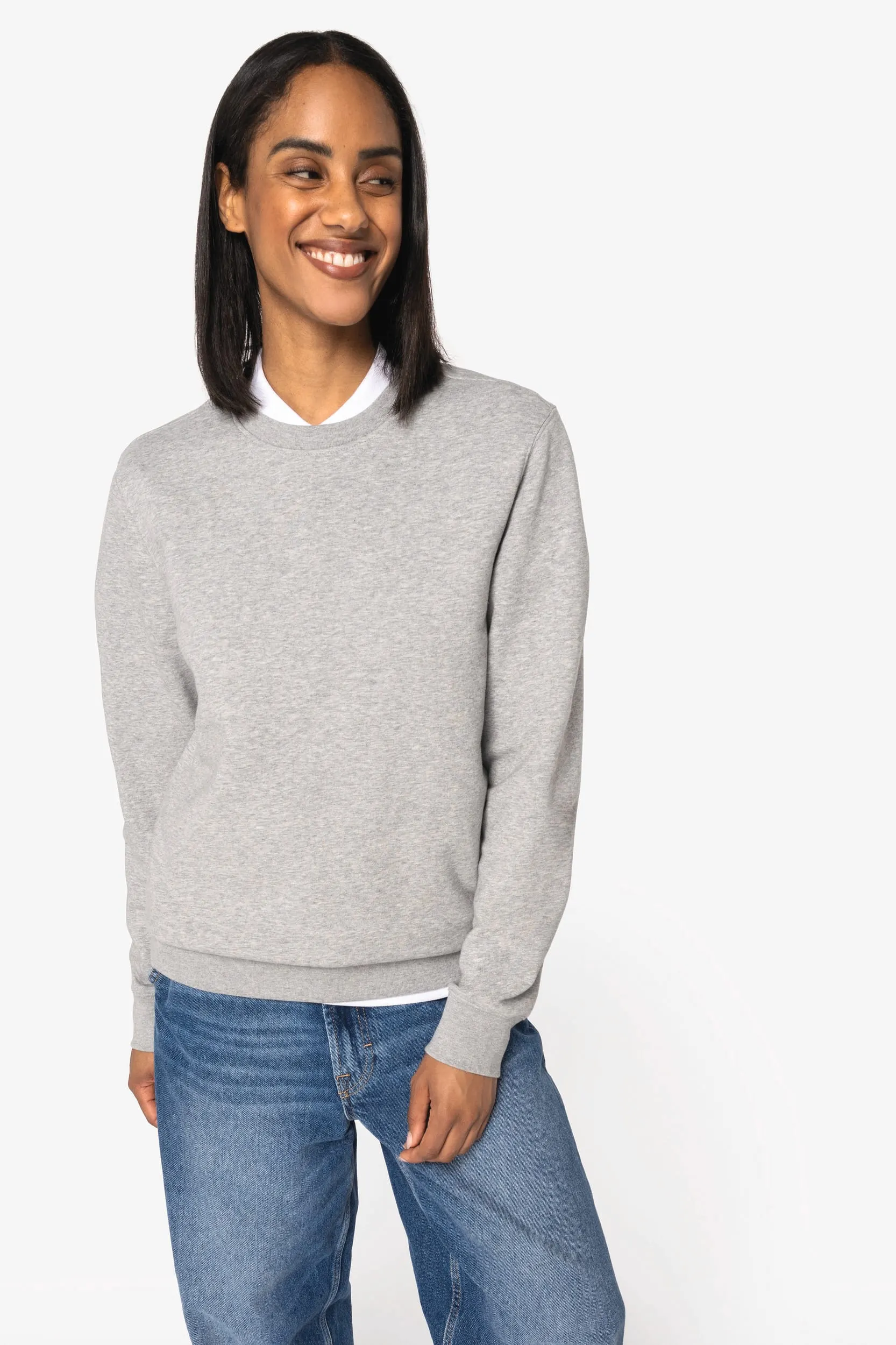 Sudadera ecorresponsable cuello redondo unisex