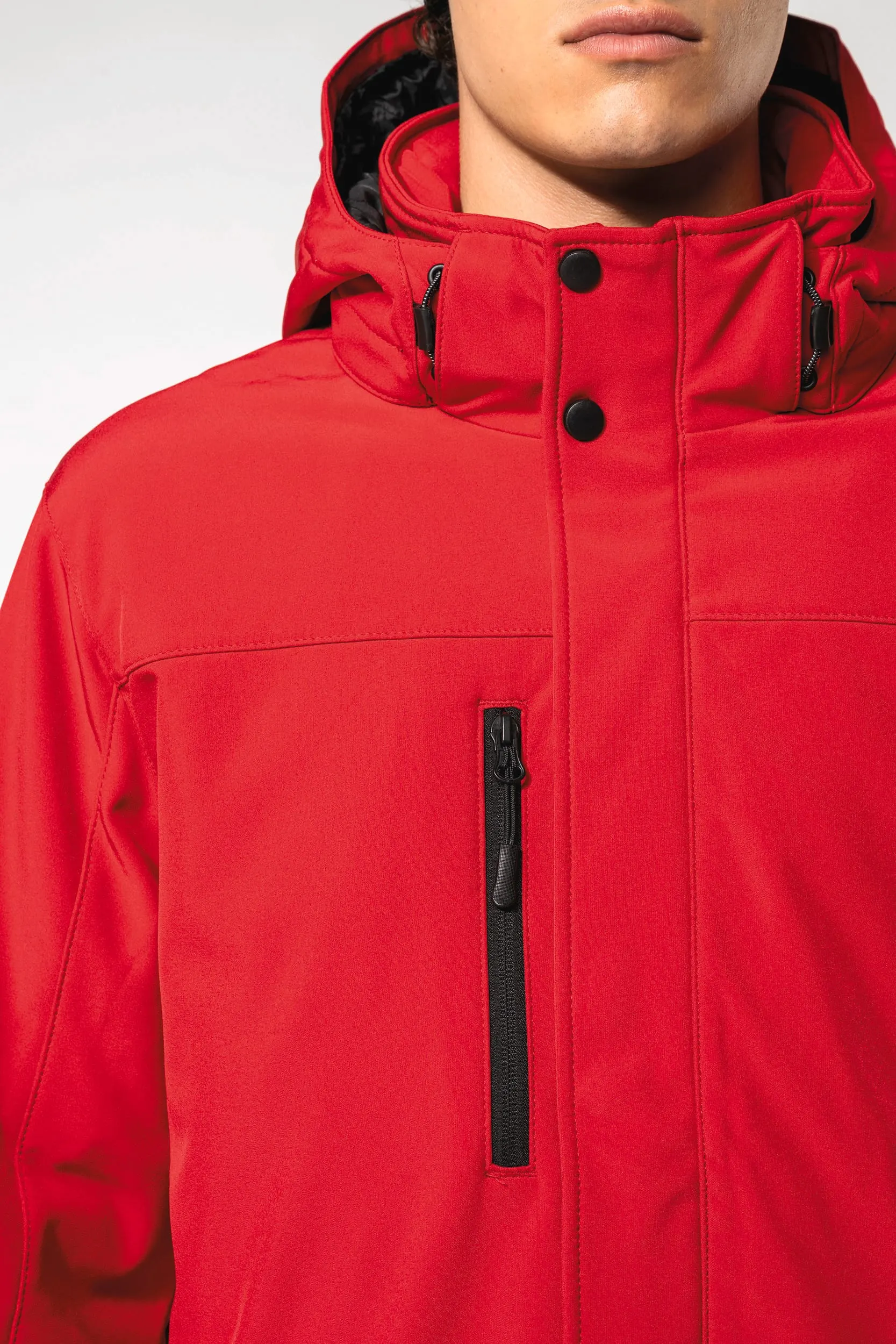Parka softshell acolchada con capucha hombre