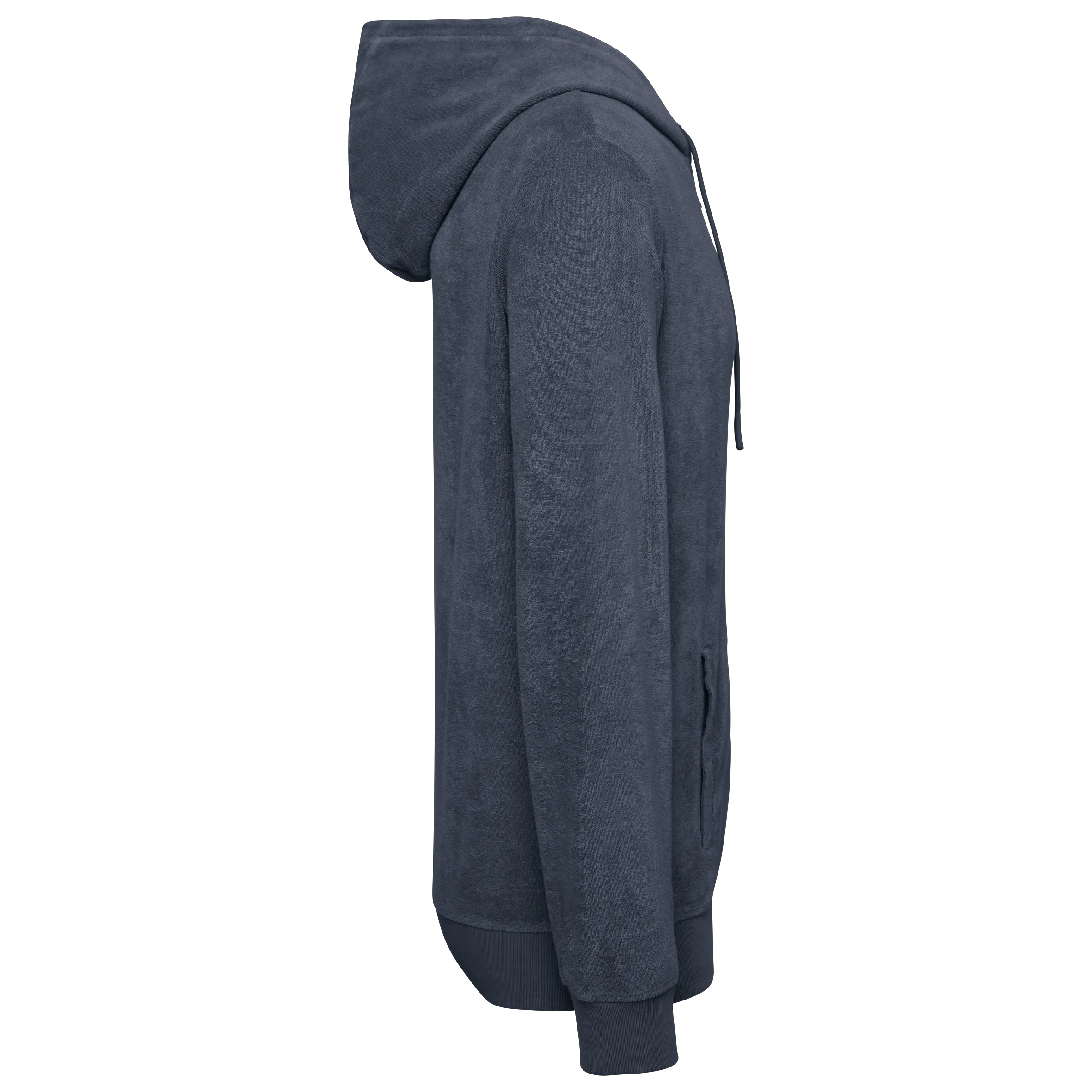 Sudadera ecorresponsable de rizo con capucha y cremallera hombre