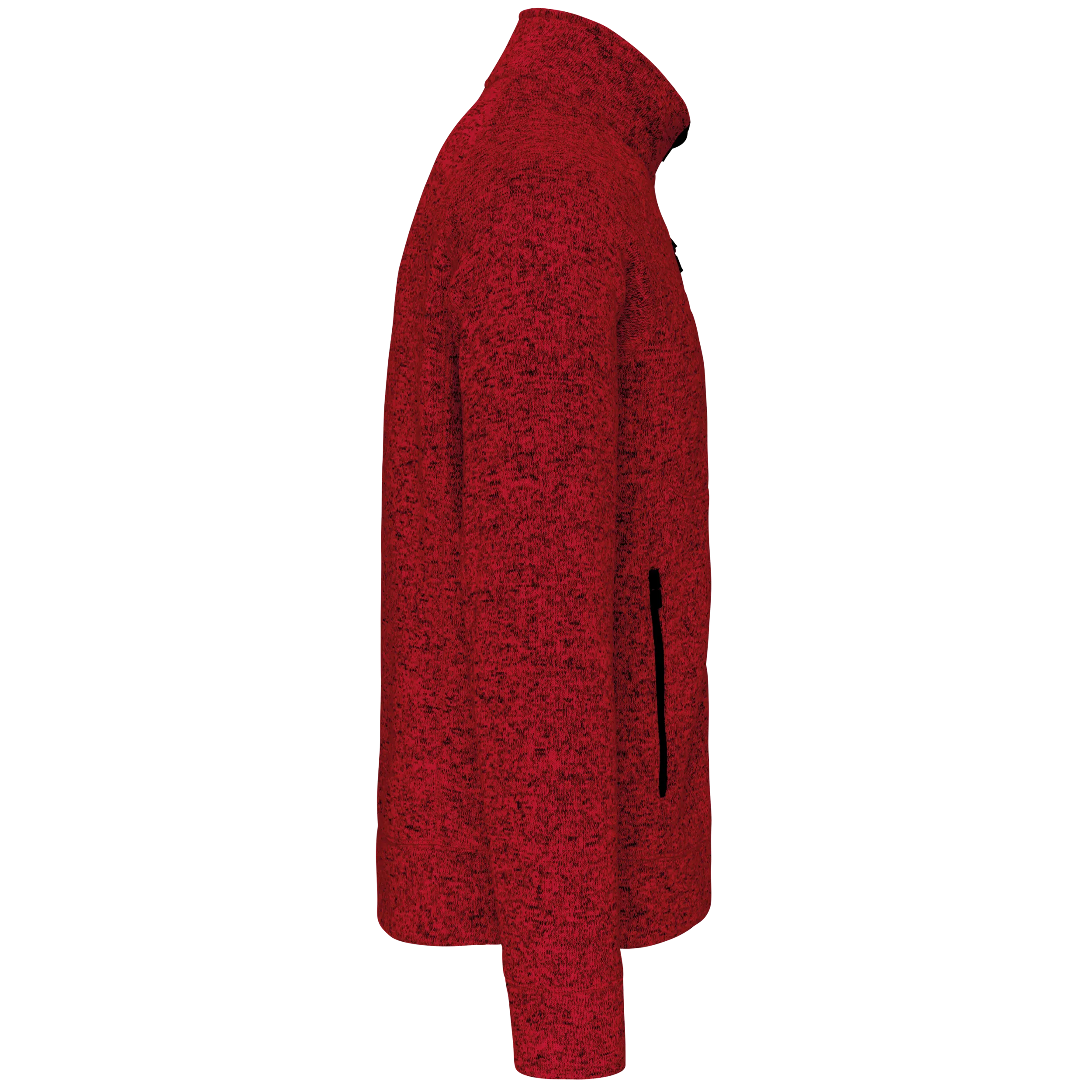 Chaqueta jaspeada con cremallera hombre