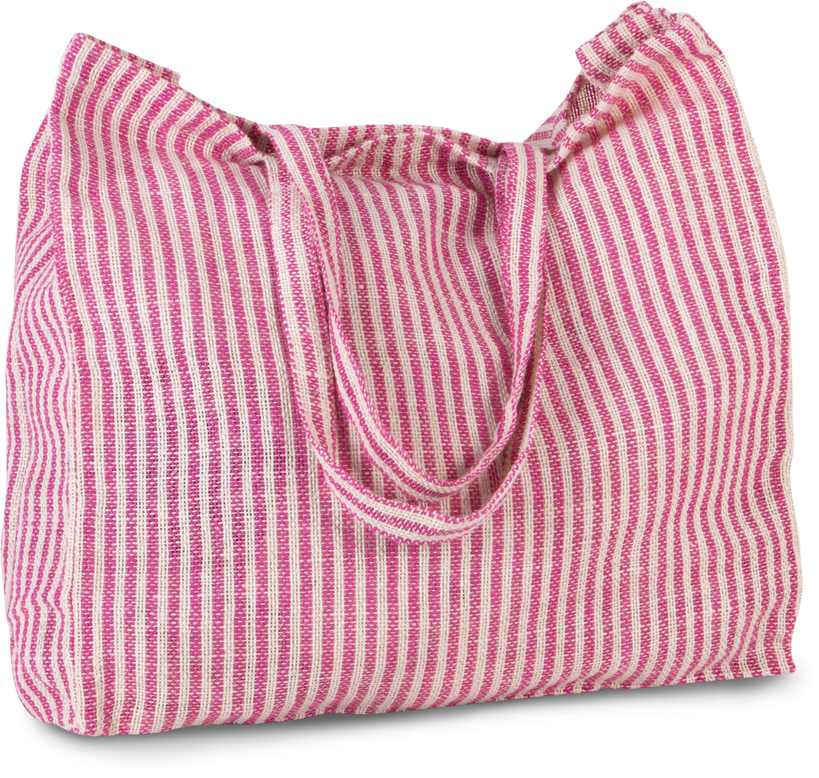 Bolsa shopper de juco a rayas