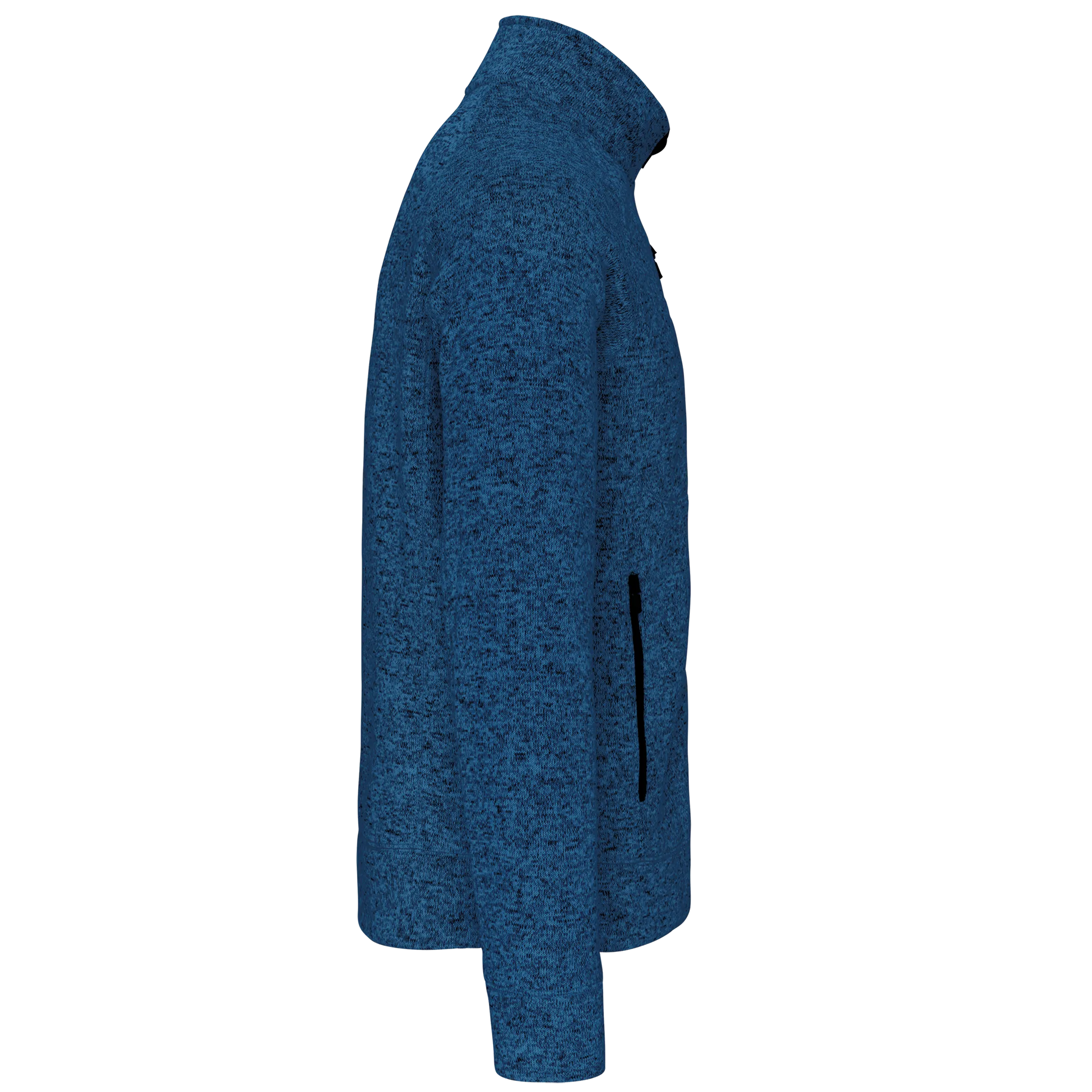 Chaqueta jaspeada con cremallera hombre