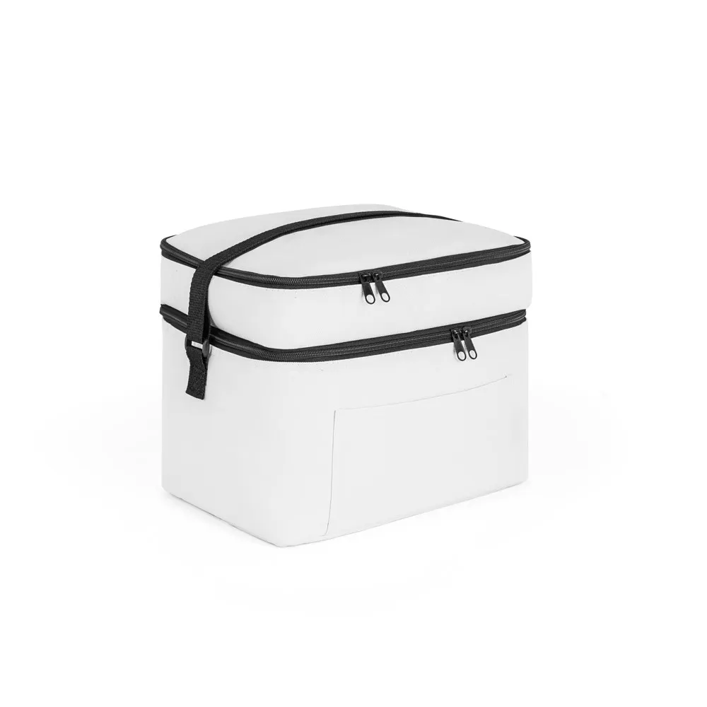 CANCUN LARGE. Bolsa térmica de poliéster reciclado 600D, con correa de cincha ajustable 14 L