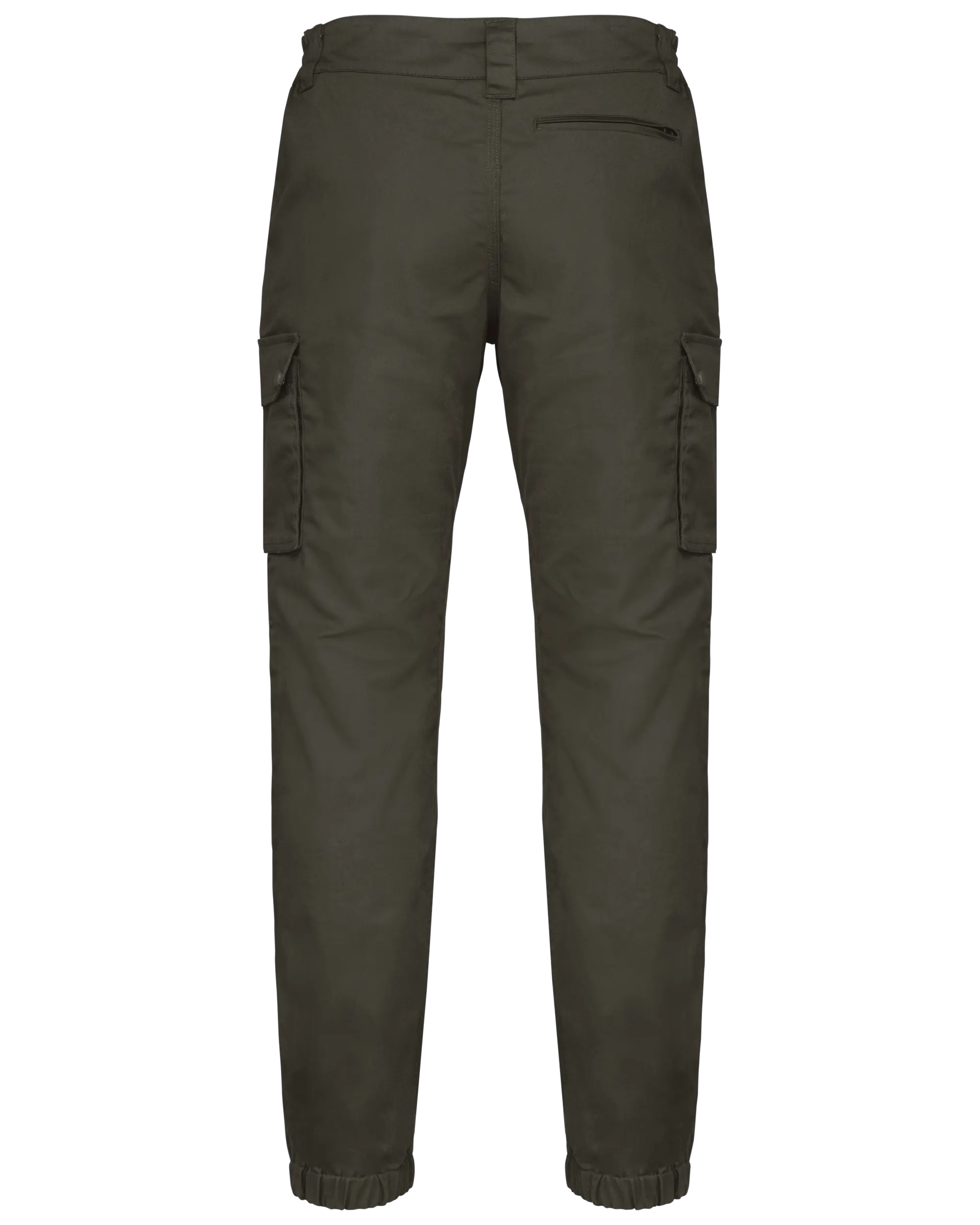 Pantalón tipo cargo unisex con bajo elástico
