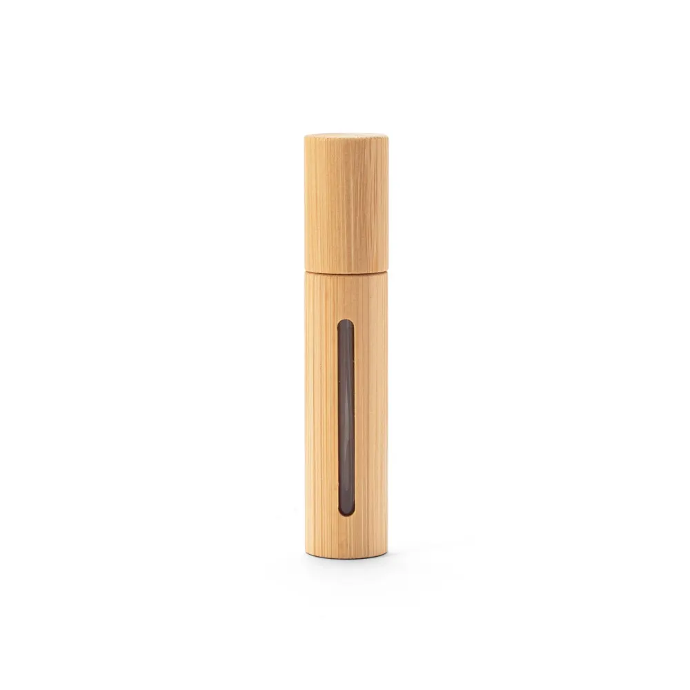 REESE. Atomizador de perfume recargable con carcasa de bambú natural