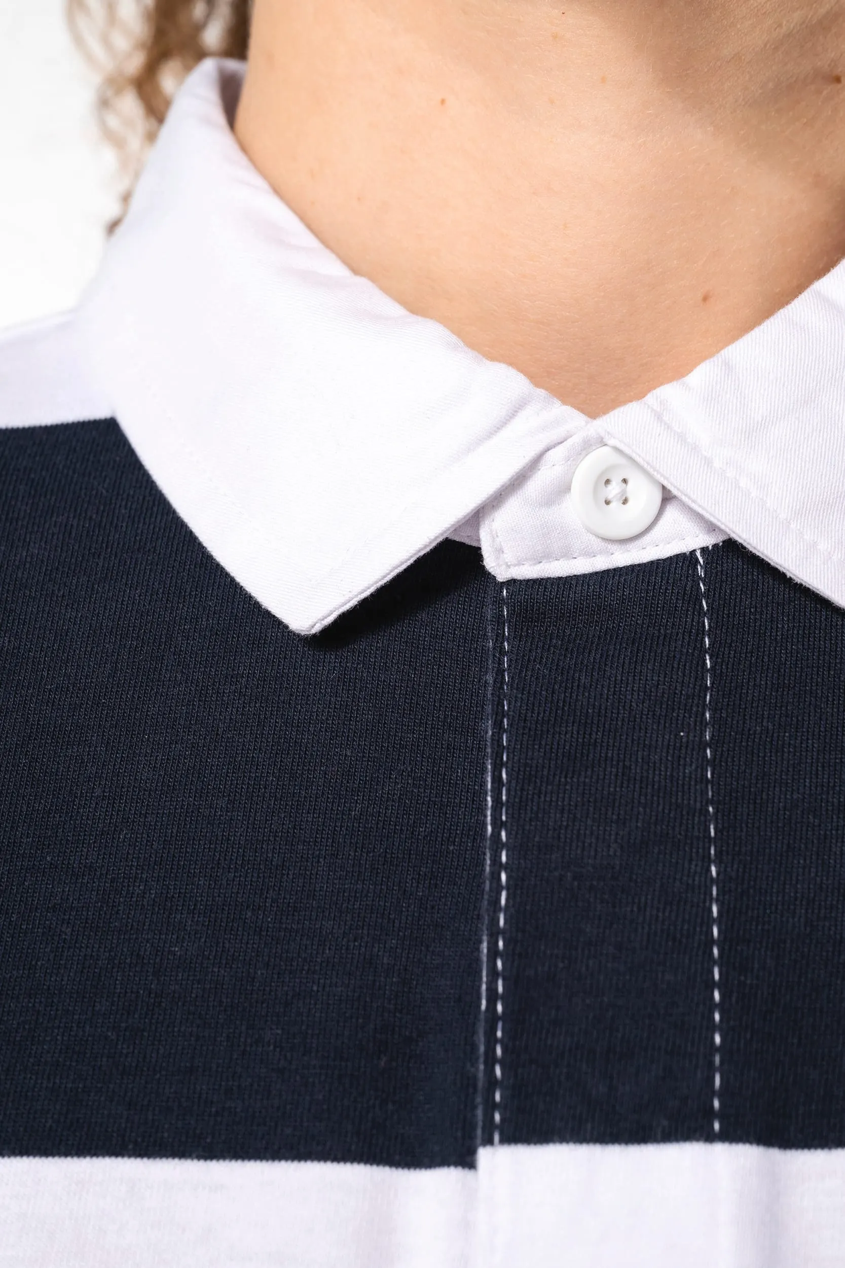 Polo a rayas manga larga unisex